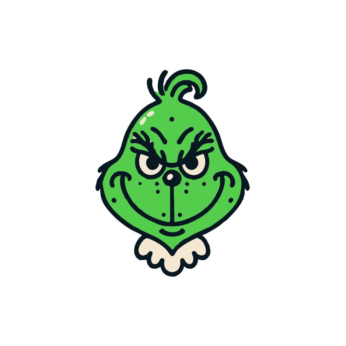 printable grinch face template