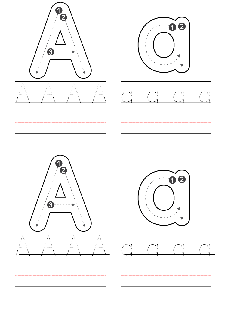 Free Kindergarten Letter A Worksheets Printable PDF