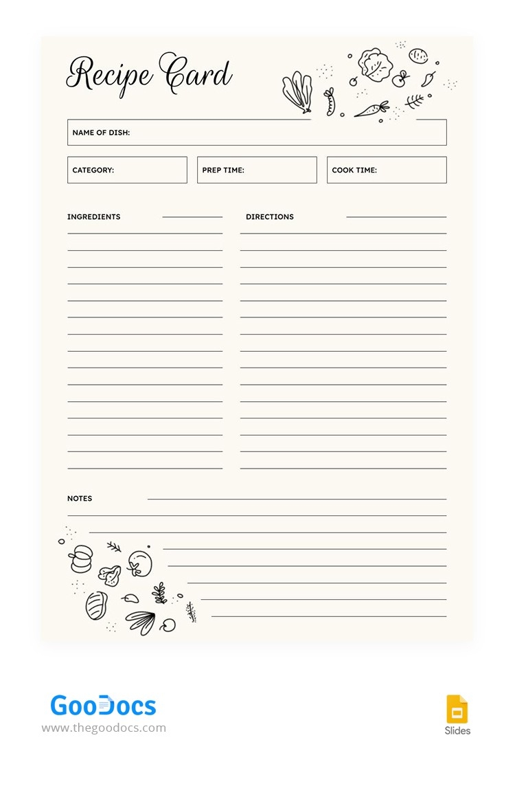 Free Minimalist Recipe Card Template In Google Slides And Microsoft PowerPoint Thegoodocs Free Minimalist Recipe Card Template In Google Slides And Microsoft PowerPoint Thegoodocs