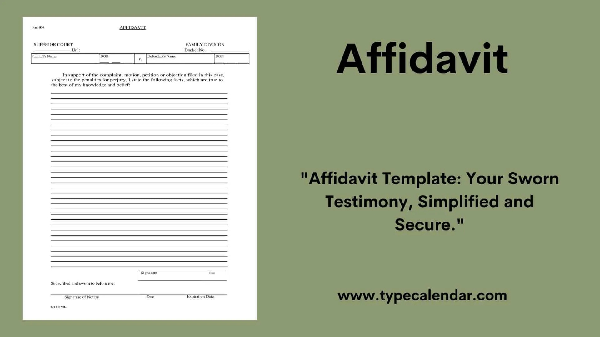 Free Printable Affidavit Templates Word PDF Sample Free Printable Affidavit Templates Word PDF Sample