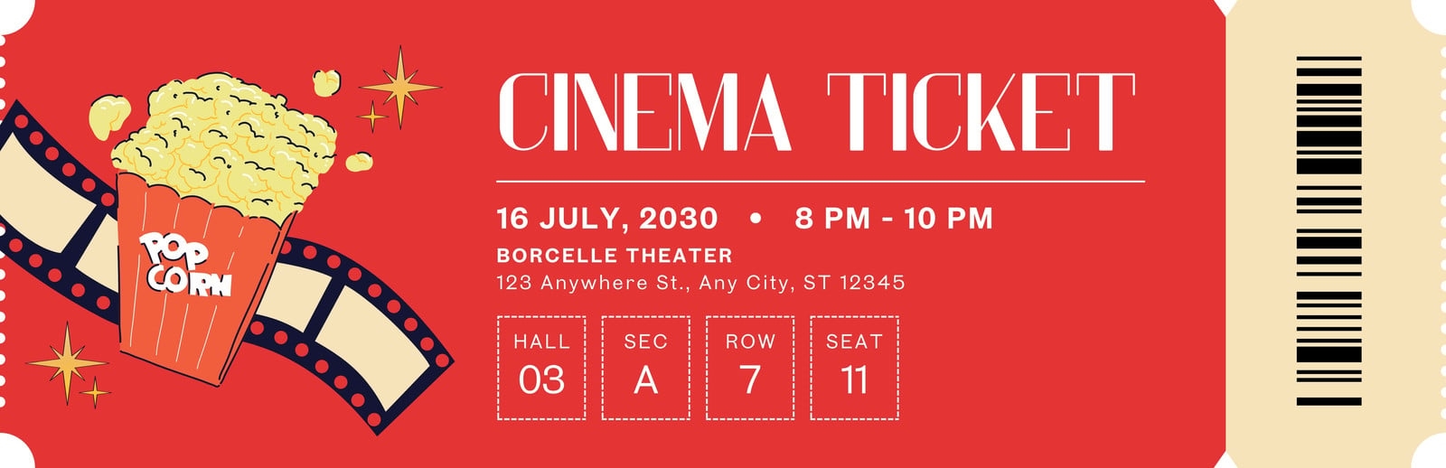 Free Printable And Customizable Movie Ticket Templates Canva Free Printable And Customizable Movie Ticket Templates Canva