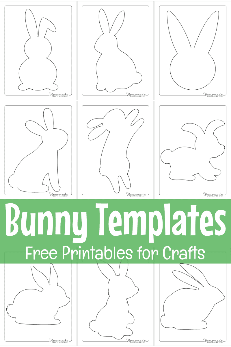 Free Printable Bunny Templates For Spring Easter Crafts Free Printable Bunny Templates For Spring Easter Crafts