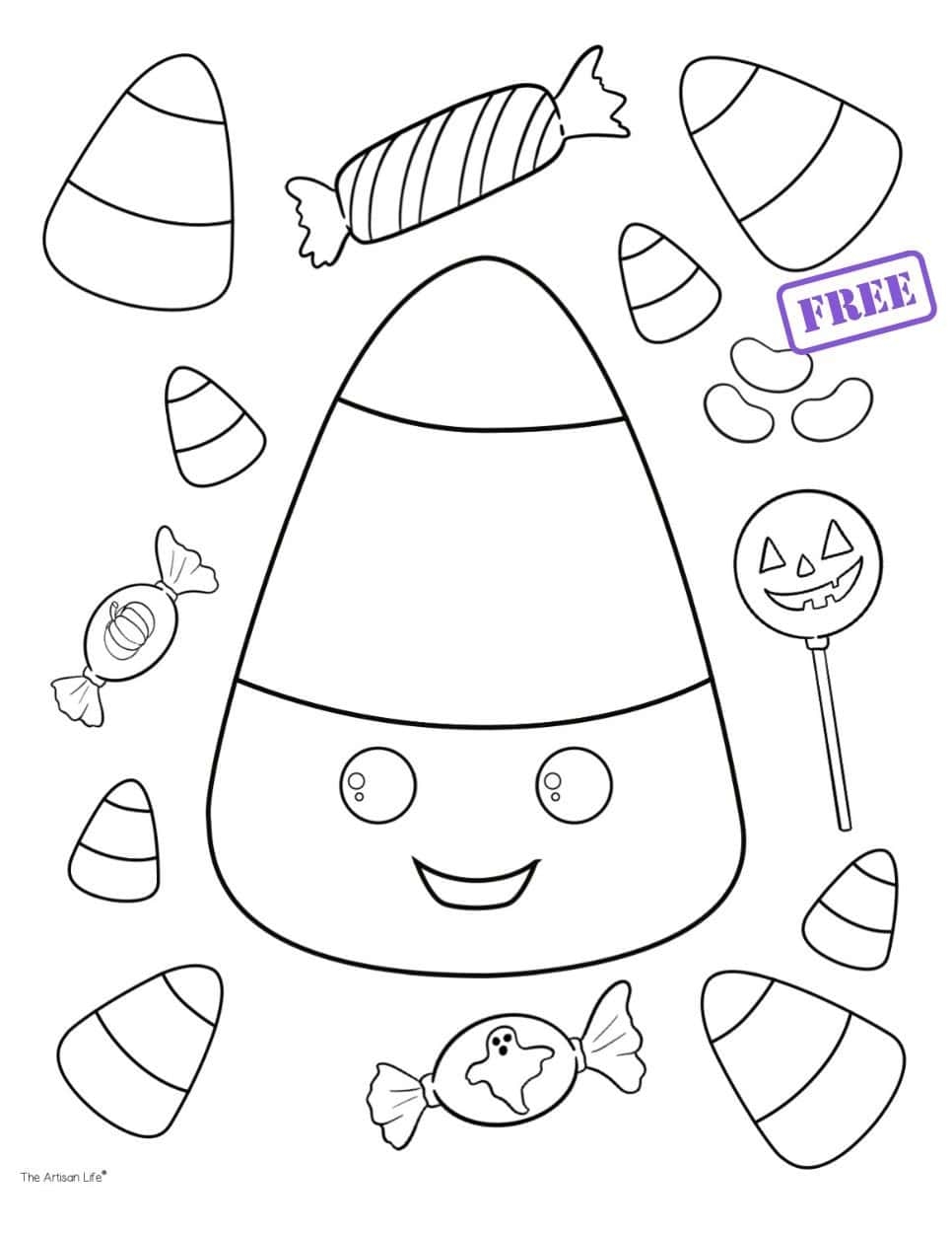 Free Printable Candy Corn Coloring Pages The Artisan Life Free Printable Candy Corn Coloring Pages The Artisan Life