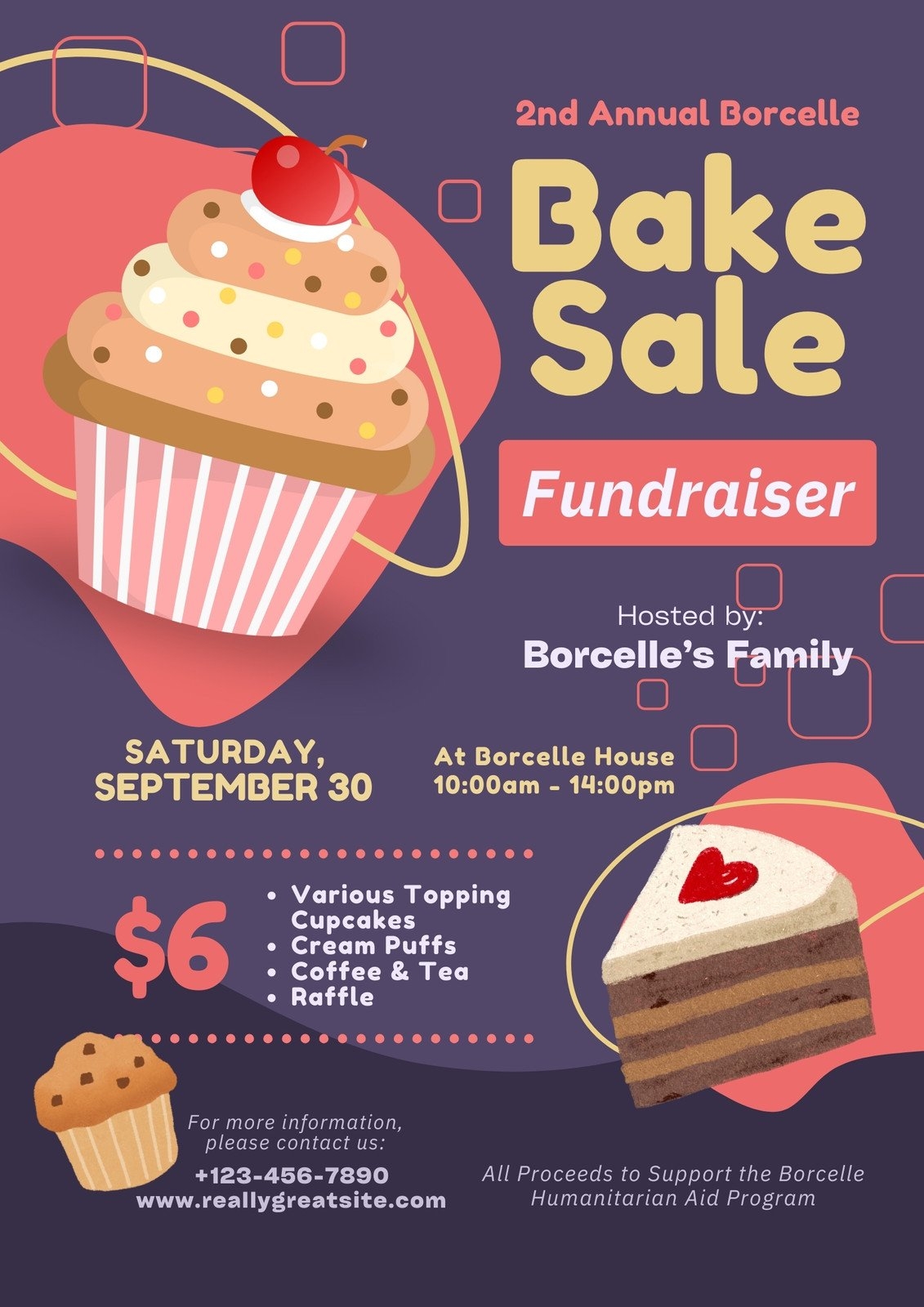 free printable bake sale flyer template