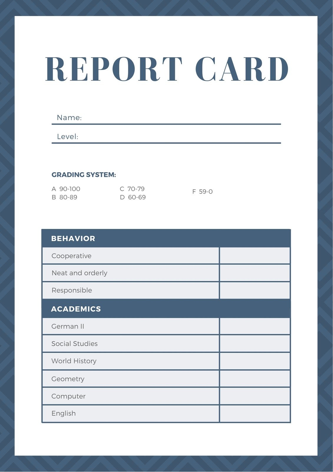 Free Printable Customizable Report Card Templates Canva Free Printable Customizable Report Card Templates Canva