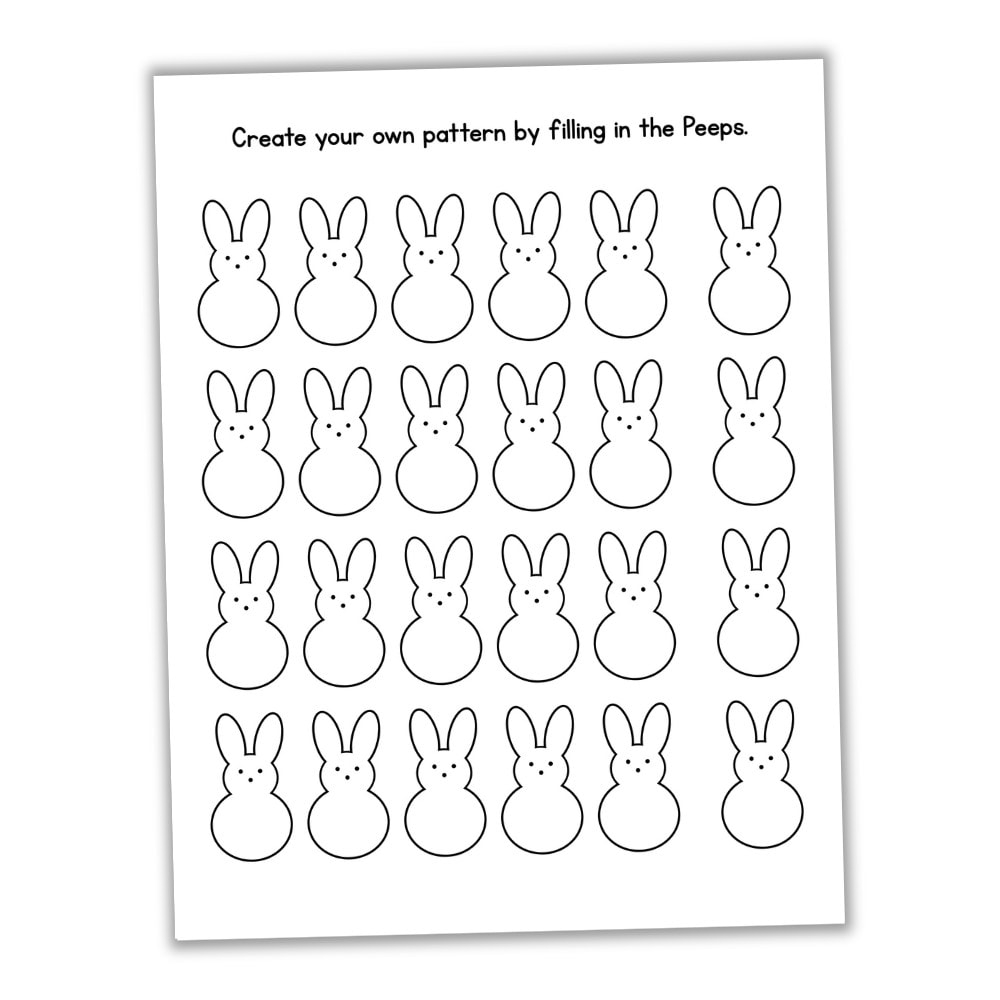 Free Printable Easter Pattern Worksheets Peep Patterns The Craft at Home Family Free Printable Easter Pattern Worksheets Peep Patterns The Craft at Home Family