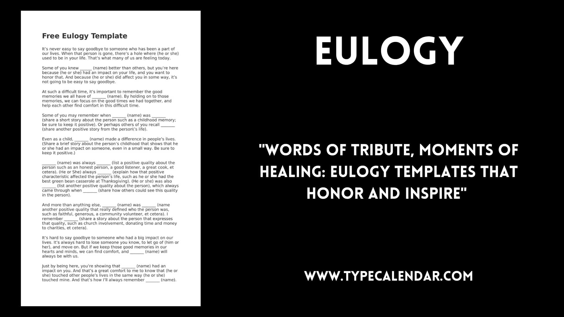 Free Printable Eulogy Templates Mother Father Friend Brother Sister PDF Free Printable Eulogy Templates Mother Father Friend Brother Sister PDF