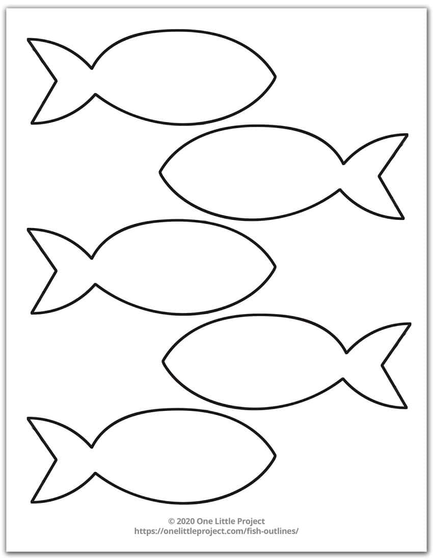 Free Printable Fish Outline Pages Fish Templates One Little Project Free Printable Fish Outline Pages Fish Templates One Little Project