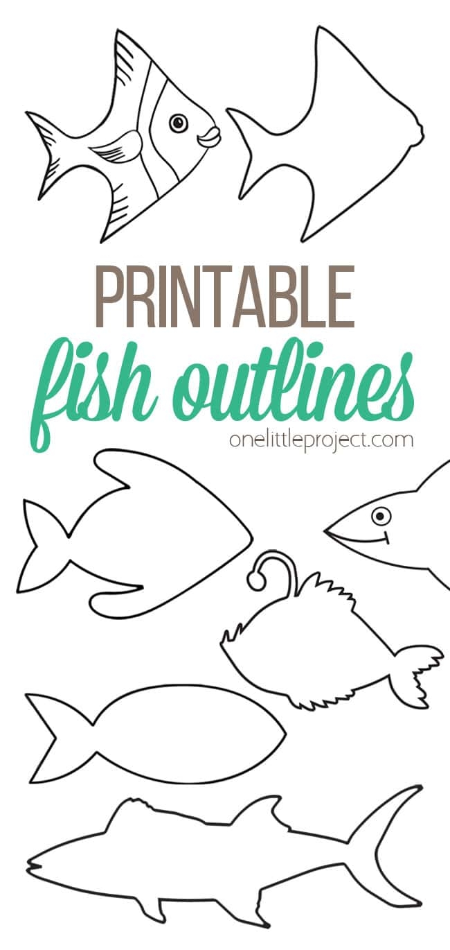 Free Printable Fish Outline Pages Fish Templates One Little Project Free Printable Fish Outline Pages Fish Templates One Little Project