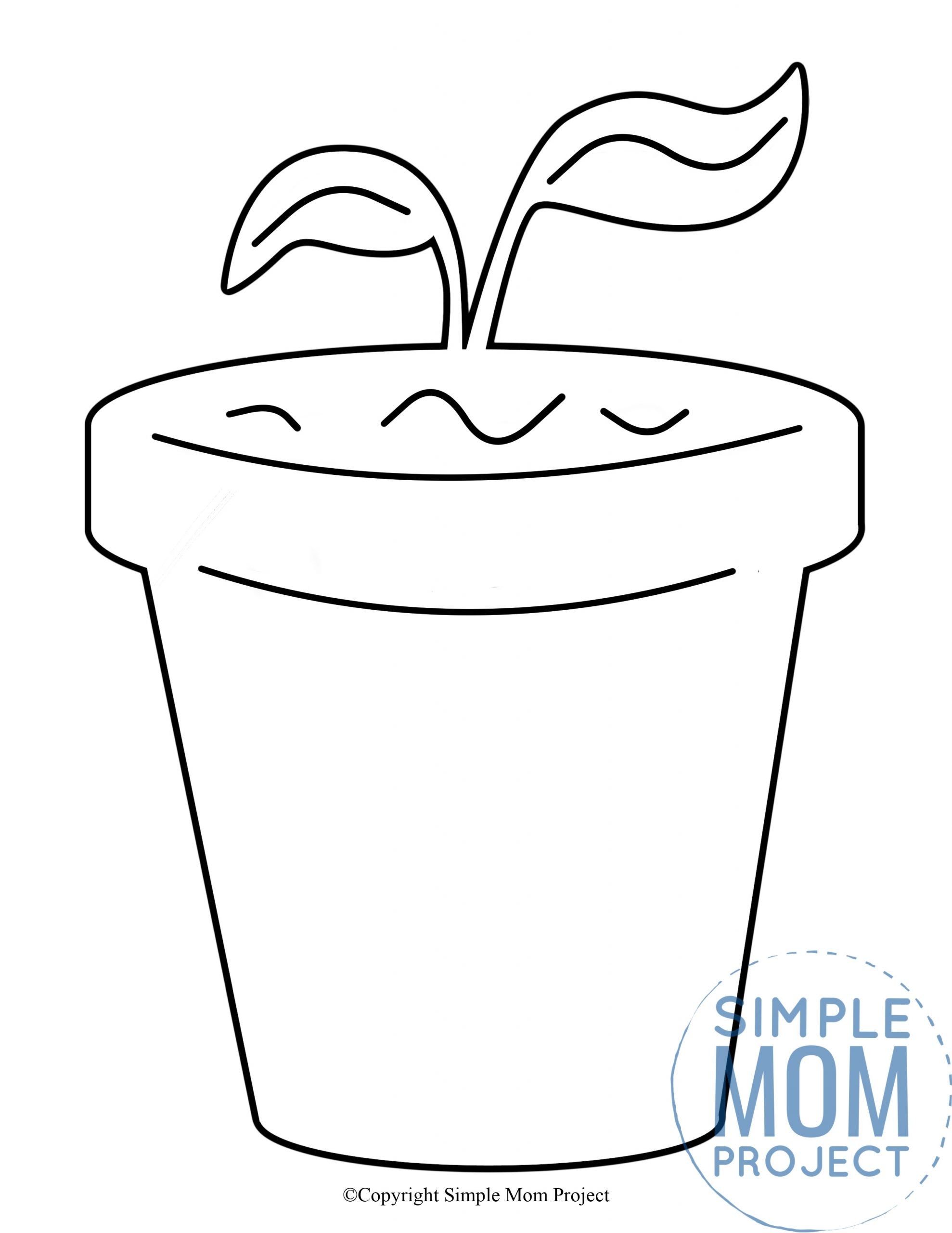 Free Printable Flower Pot Template Simple Mom Project Free Printable Flower Pot Template Simple Mom Project
