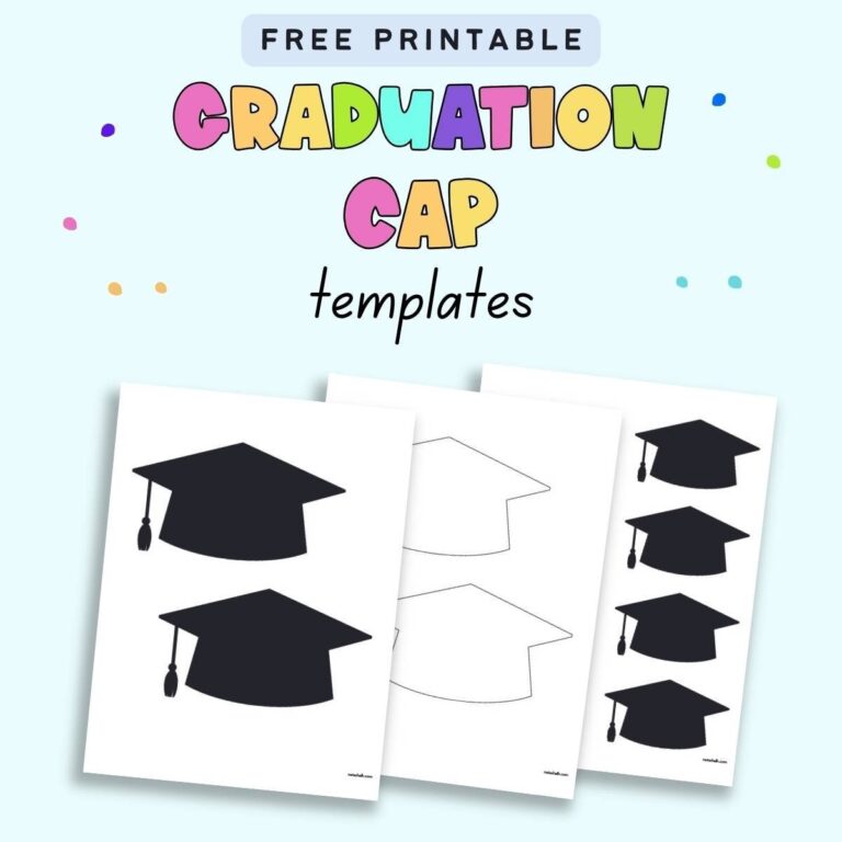 Free Printable Graduation Cap Templates The Artisan Life