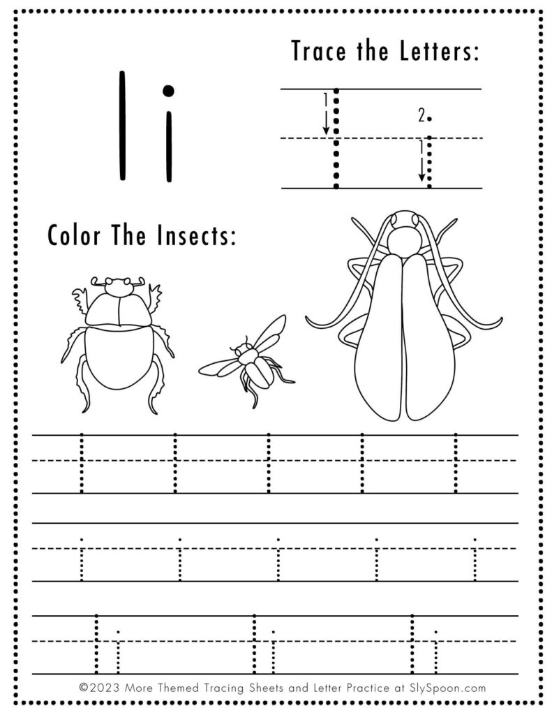 Free Printable Halloween Themed Letter I Tracing Worksheet Sly Spoon Free Printable Halloween Themed Letter I Tracing Worksheet Sly Spoon