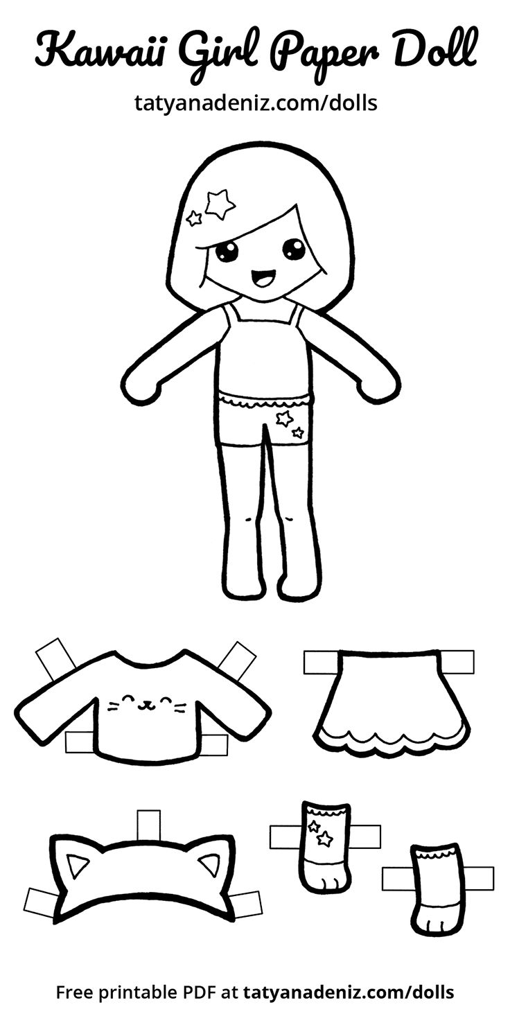 FREE Printable Kawaii Paper Dolls FREE Printable Kawaii Paper Dolls