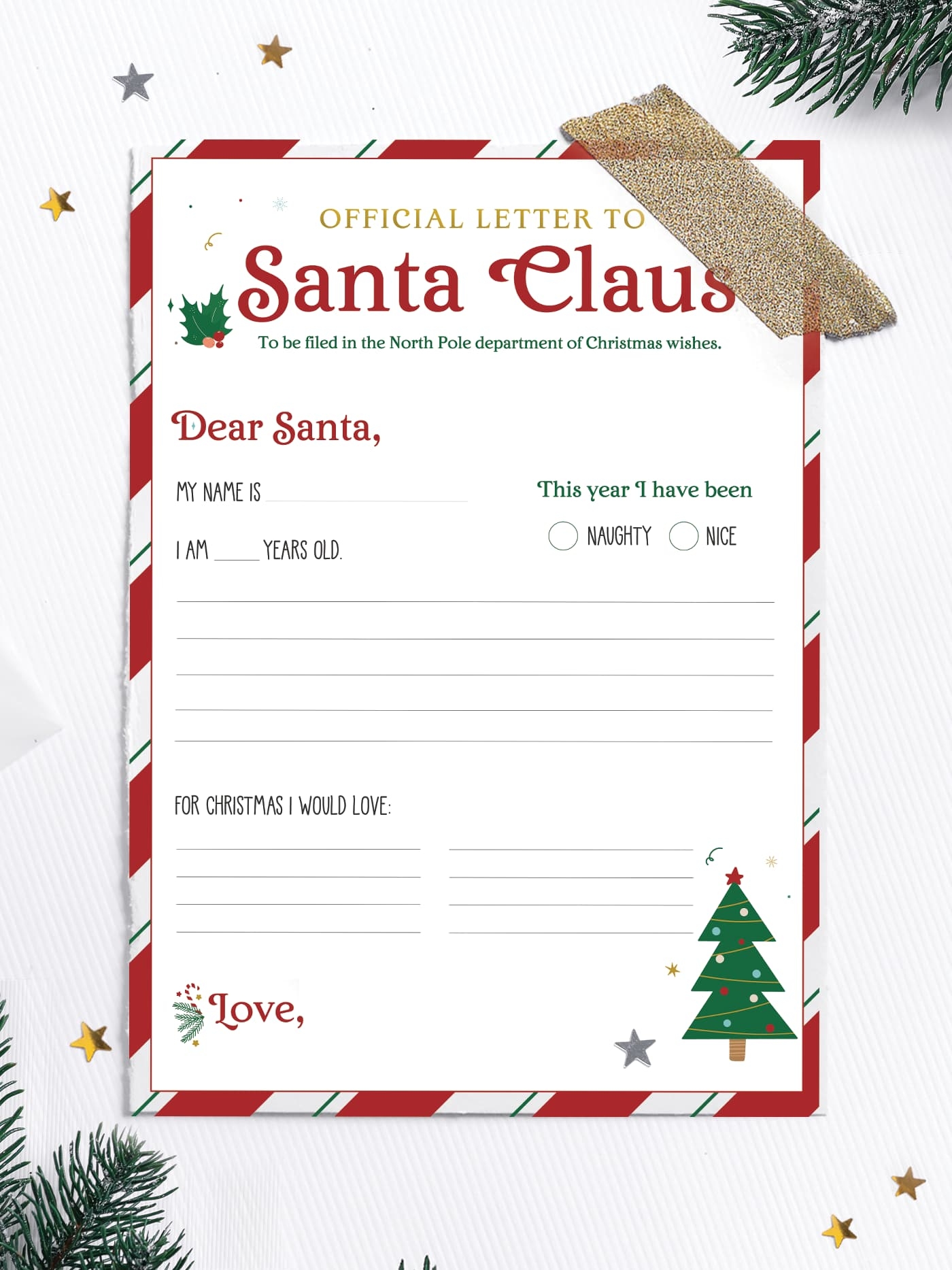 FREE Printable Letter To Santa Template Favorite Printables FREE Printable Letter To Santa Template Favorite Printables
