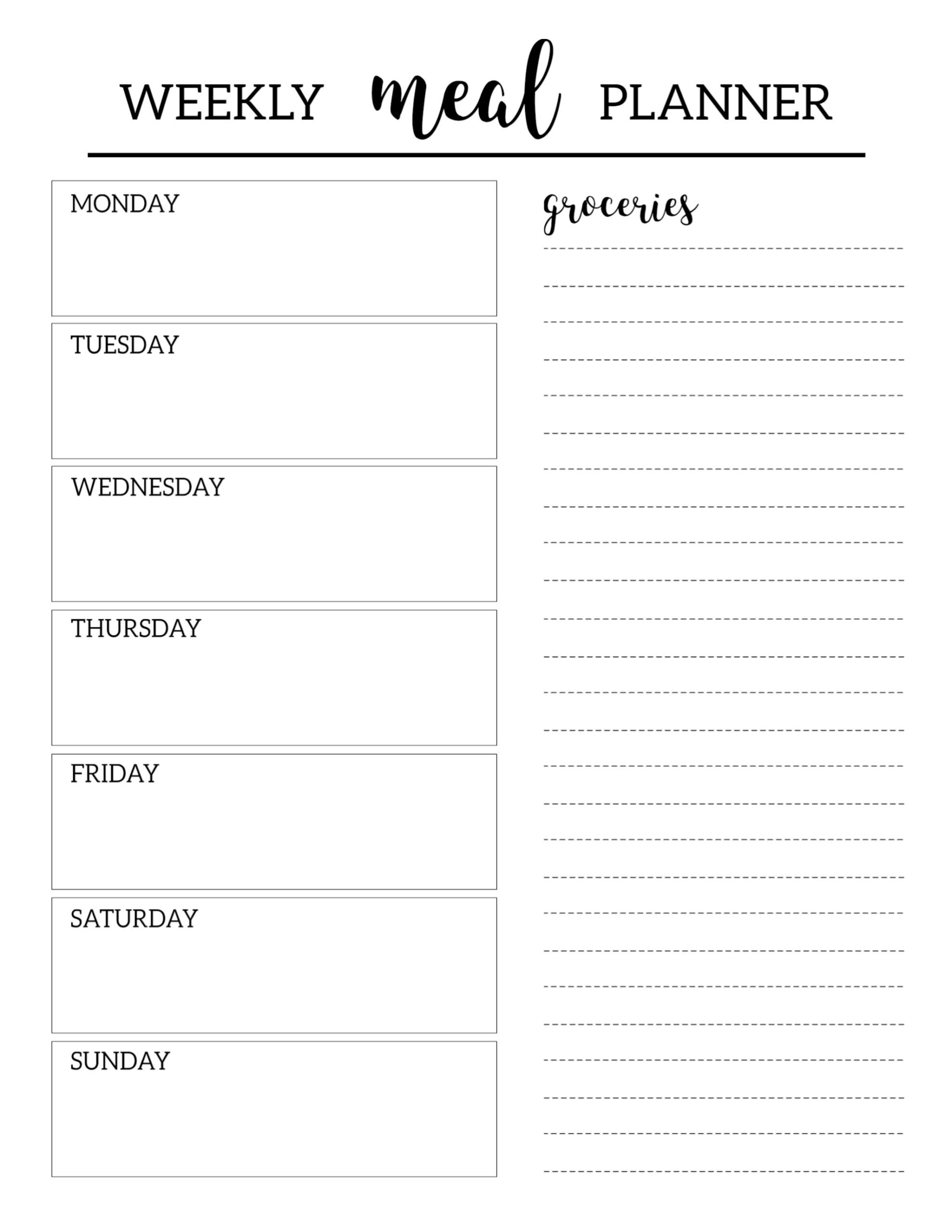 Free Printable Meal Planner Template Paper Trail Design Free Printable Meal Planner Template Paper Trail Design