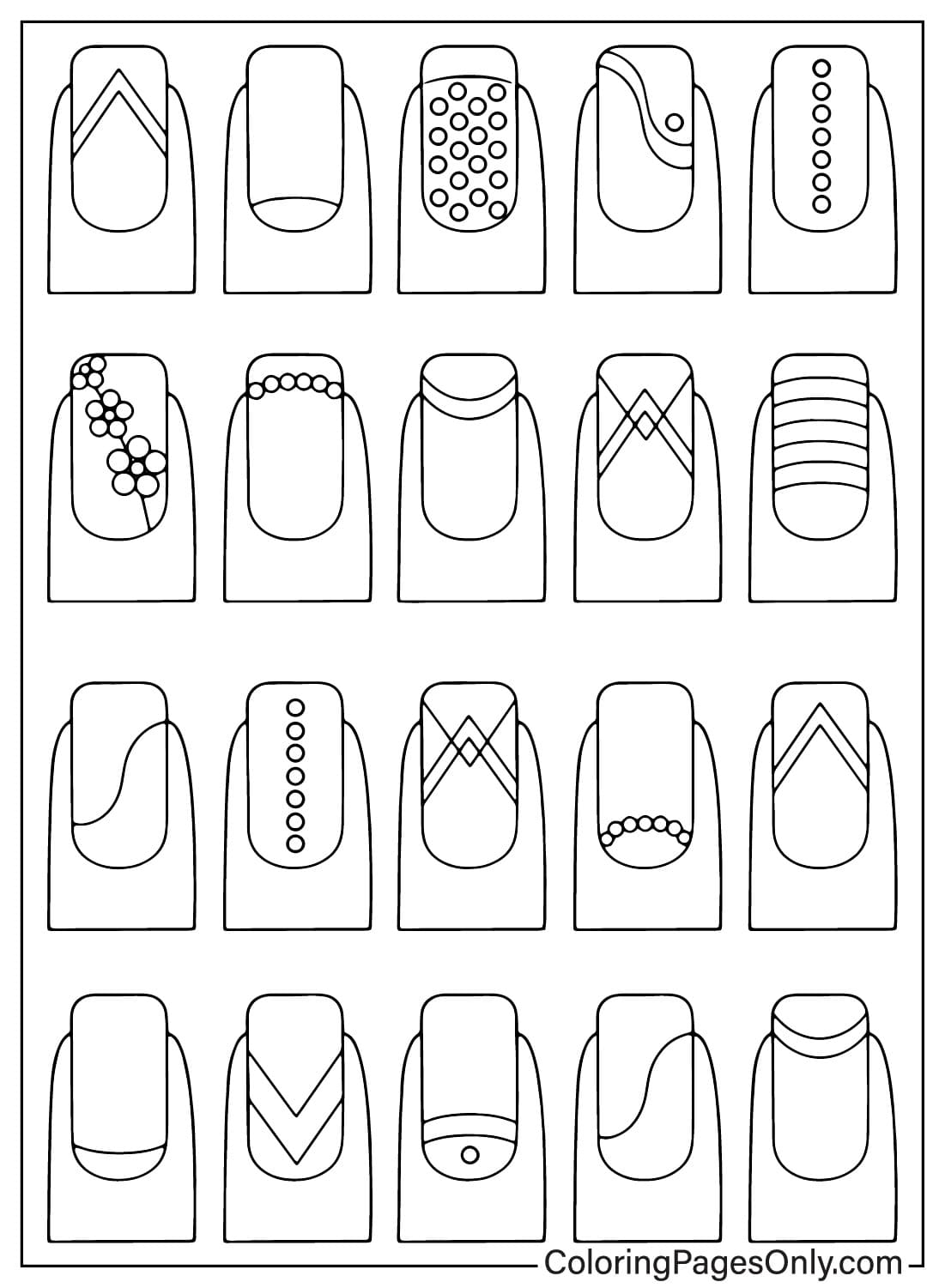 Free Printable Nail Art Practice Sheet Free Printable Nail Art Practice Sheet