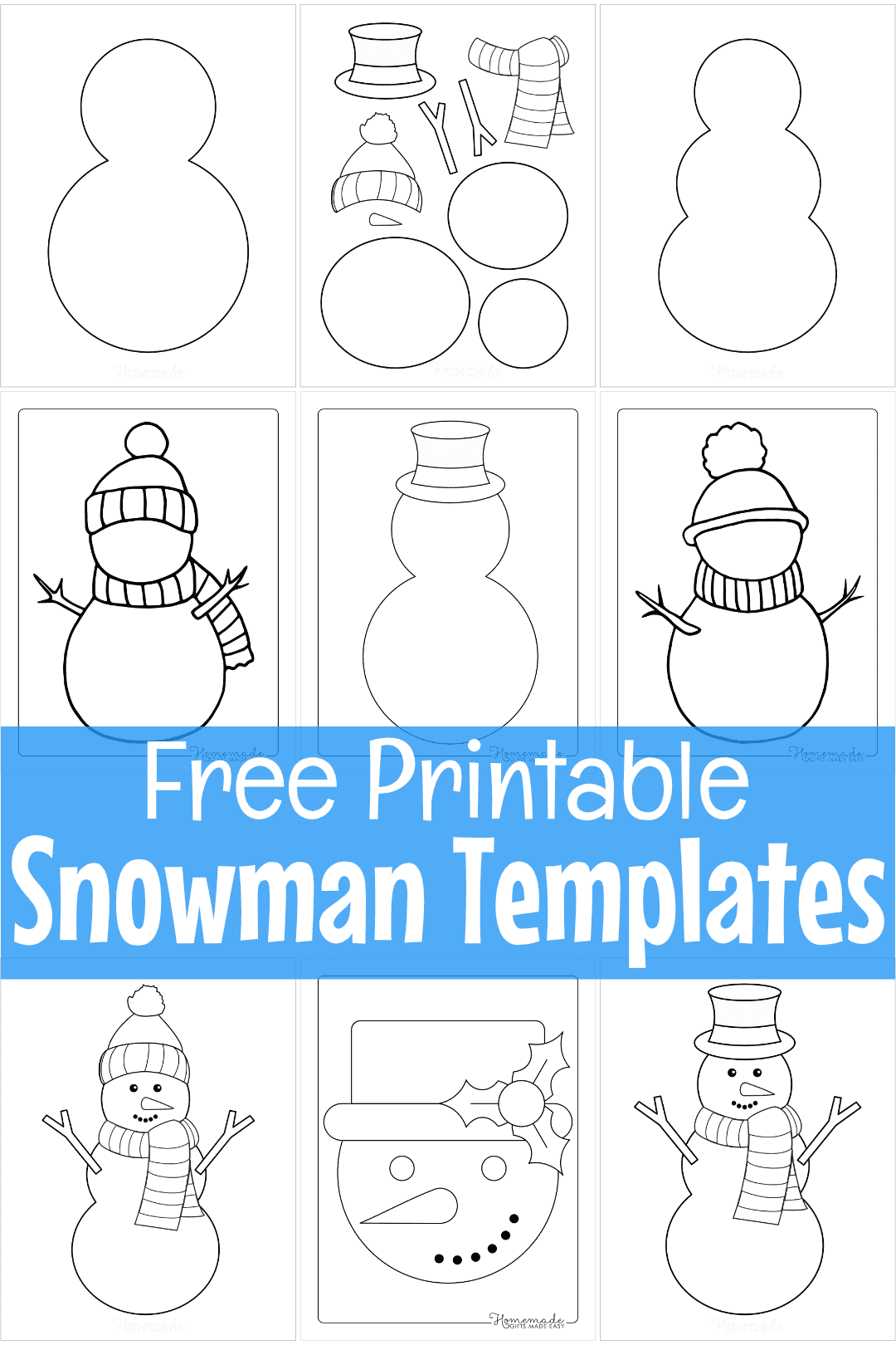 Free Printable Snowman Templates For Crafts Free Printable Snowman Templates For Crafts