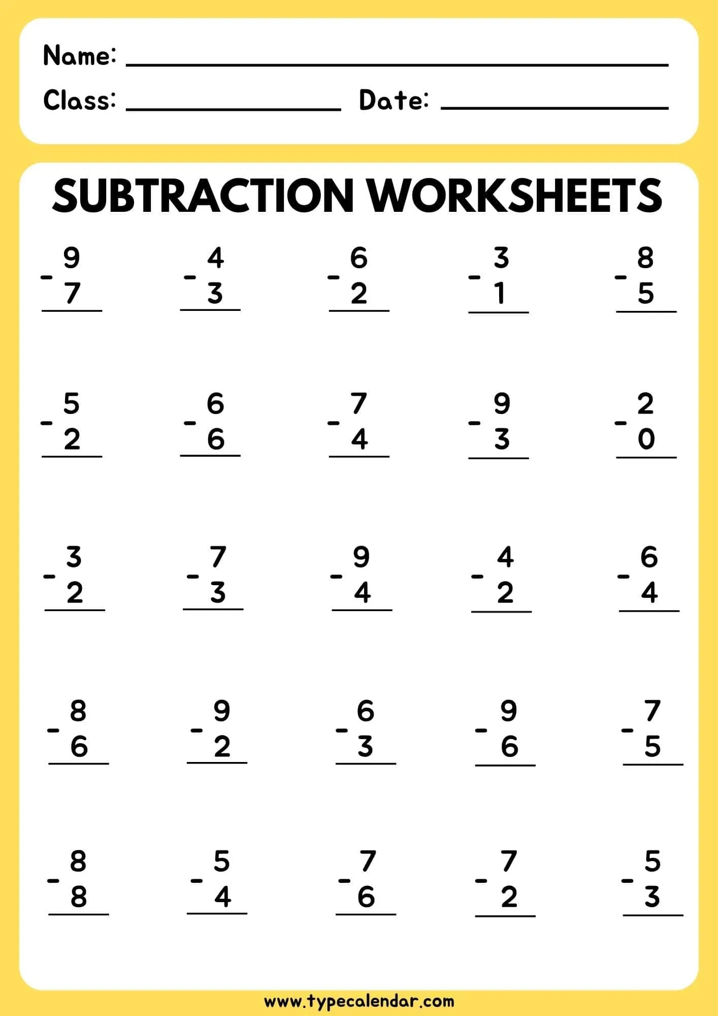 Free Printable Subtraction Worksheets PDF Generator Kindergarten Free Printable Subtraction Worksheets PDF Generator Kindergarten