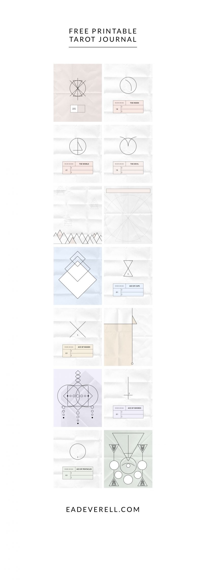 Free Printable Tarot Journal Free Printable Tarot Journal