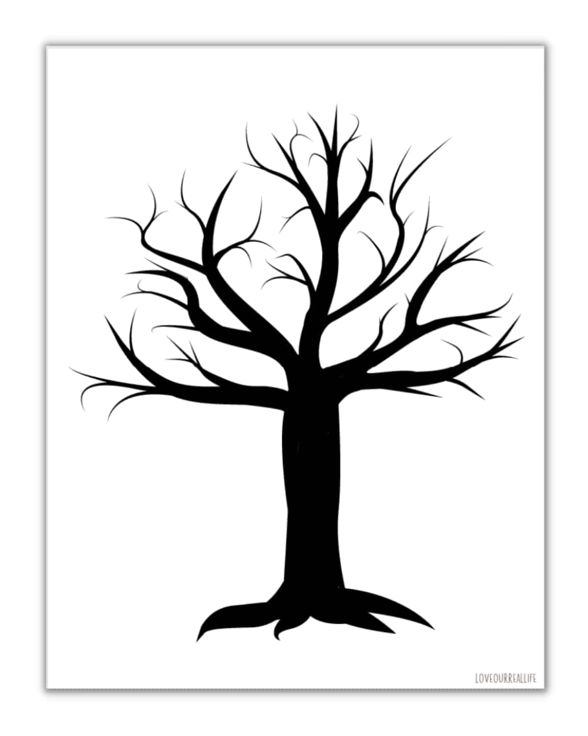 large printable tree template free large printable tree template free