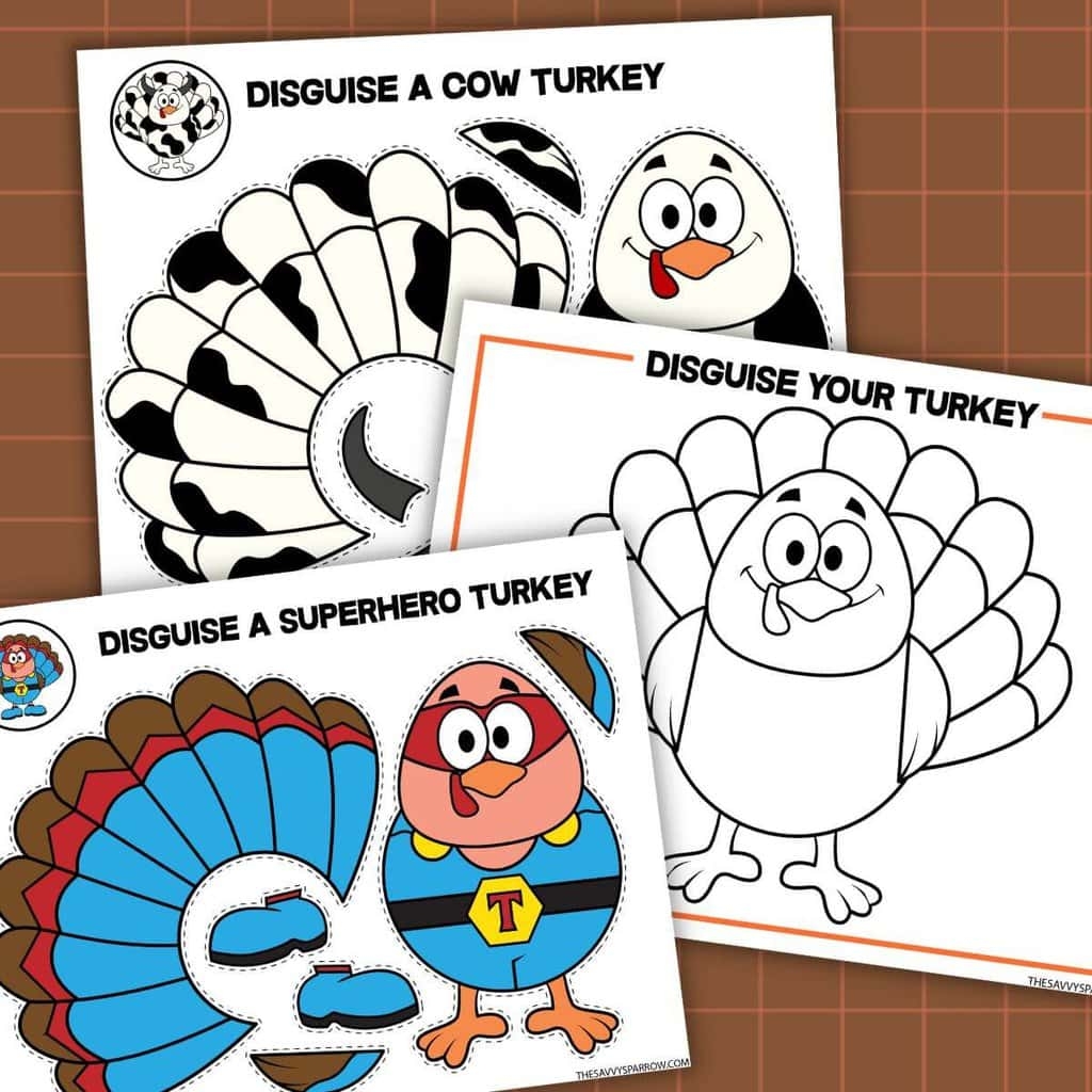 Free Printable Turkey In Disguise Templates To Hide A Turkey Free Printable Turkey In Disguise Templates To Hide A Turkey
