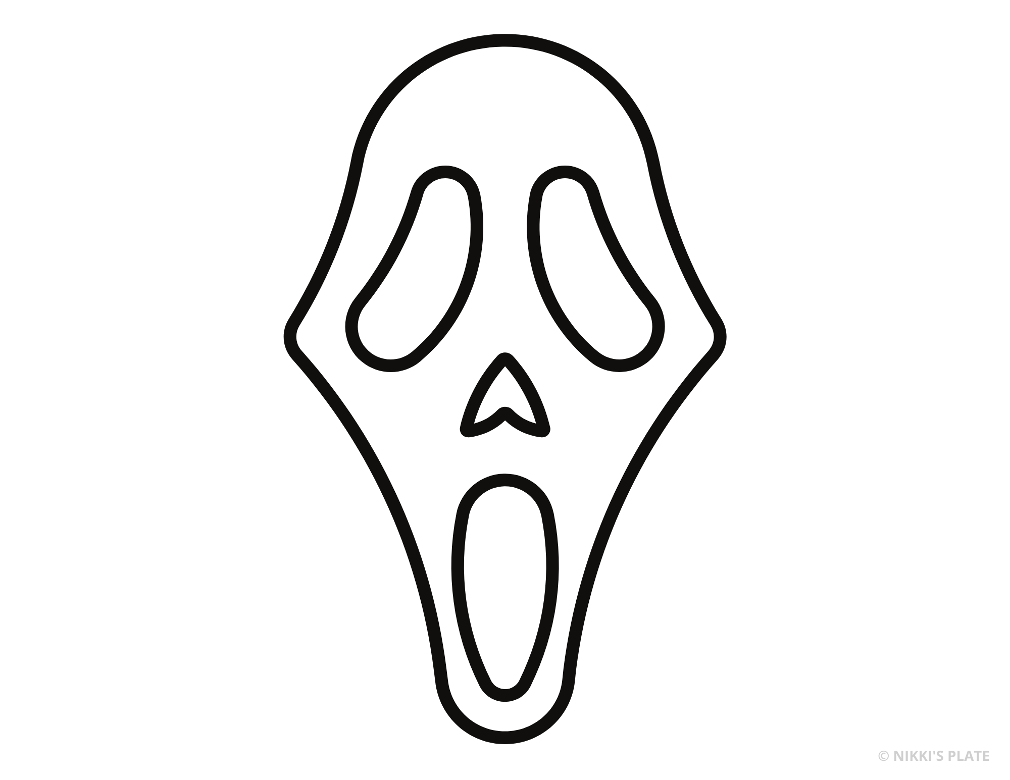 Free Scream Pumpkin Carving Stencil Ghostface Printable Free Scream Pumpkin Carving Stencil Ghostface Printable