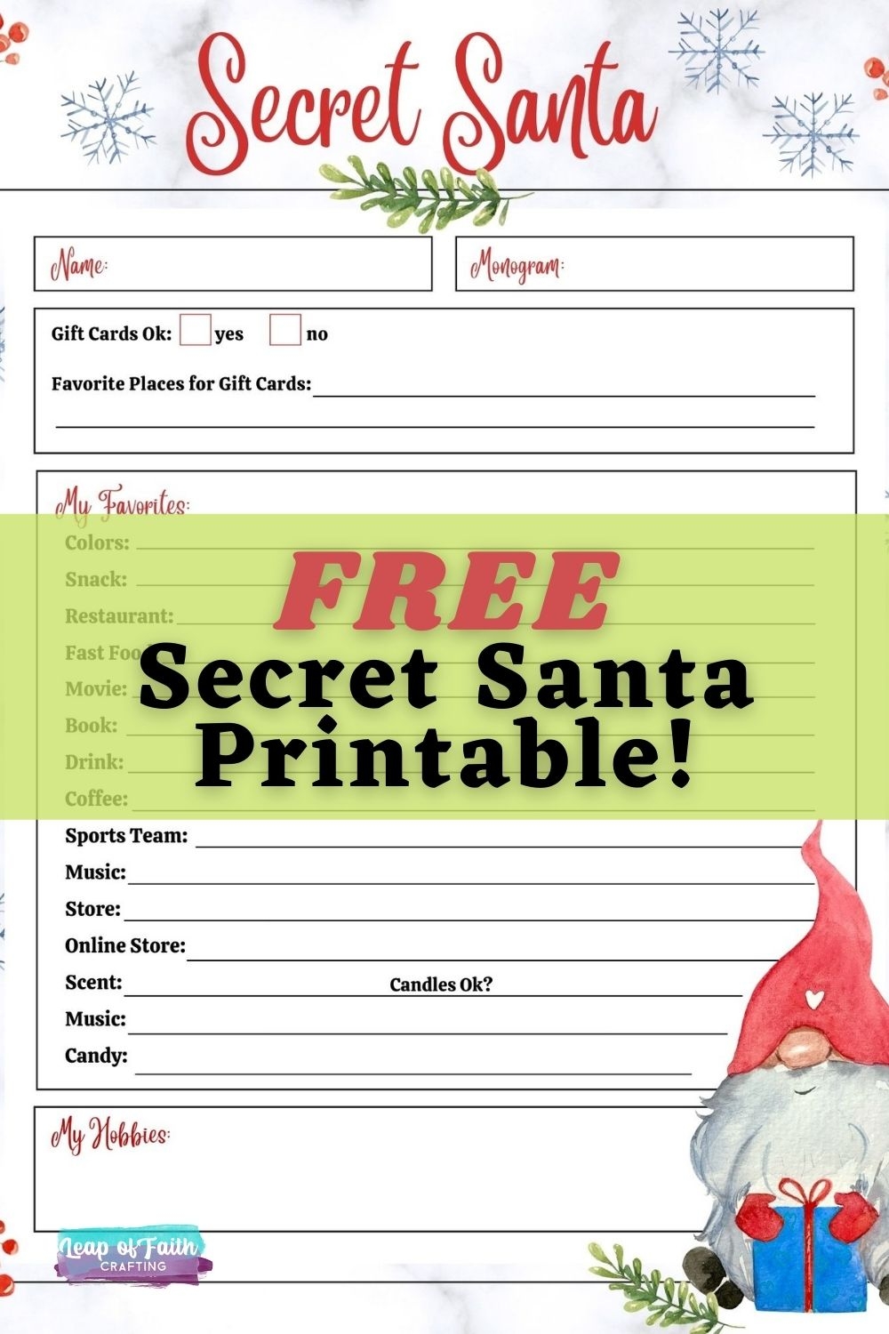 secret santa template printable secret santa template printable