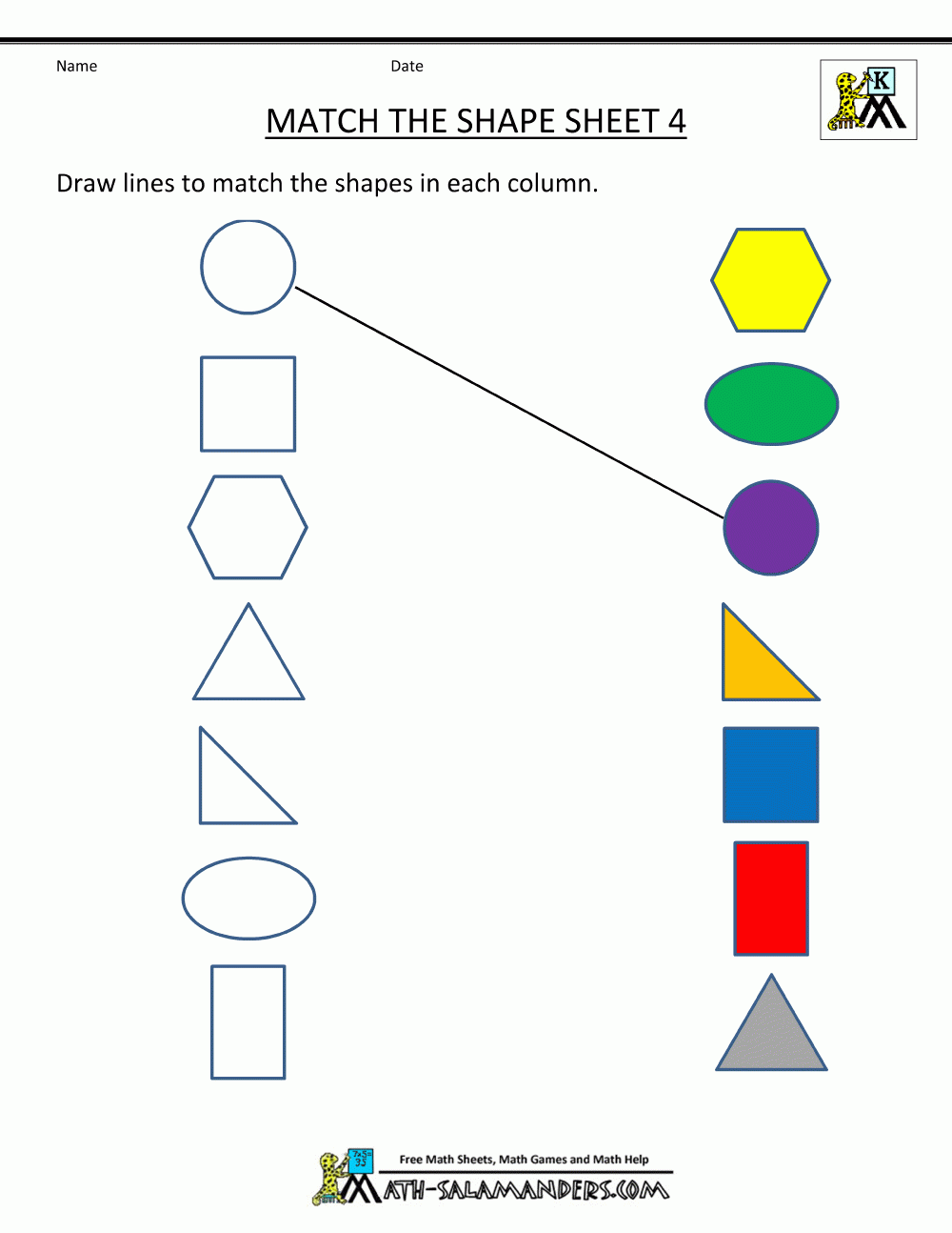 Free Shape Worksheets Kindergarten Free Shape Worksheets Kindergarten