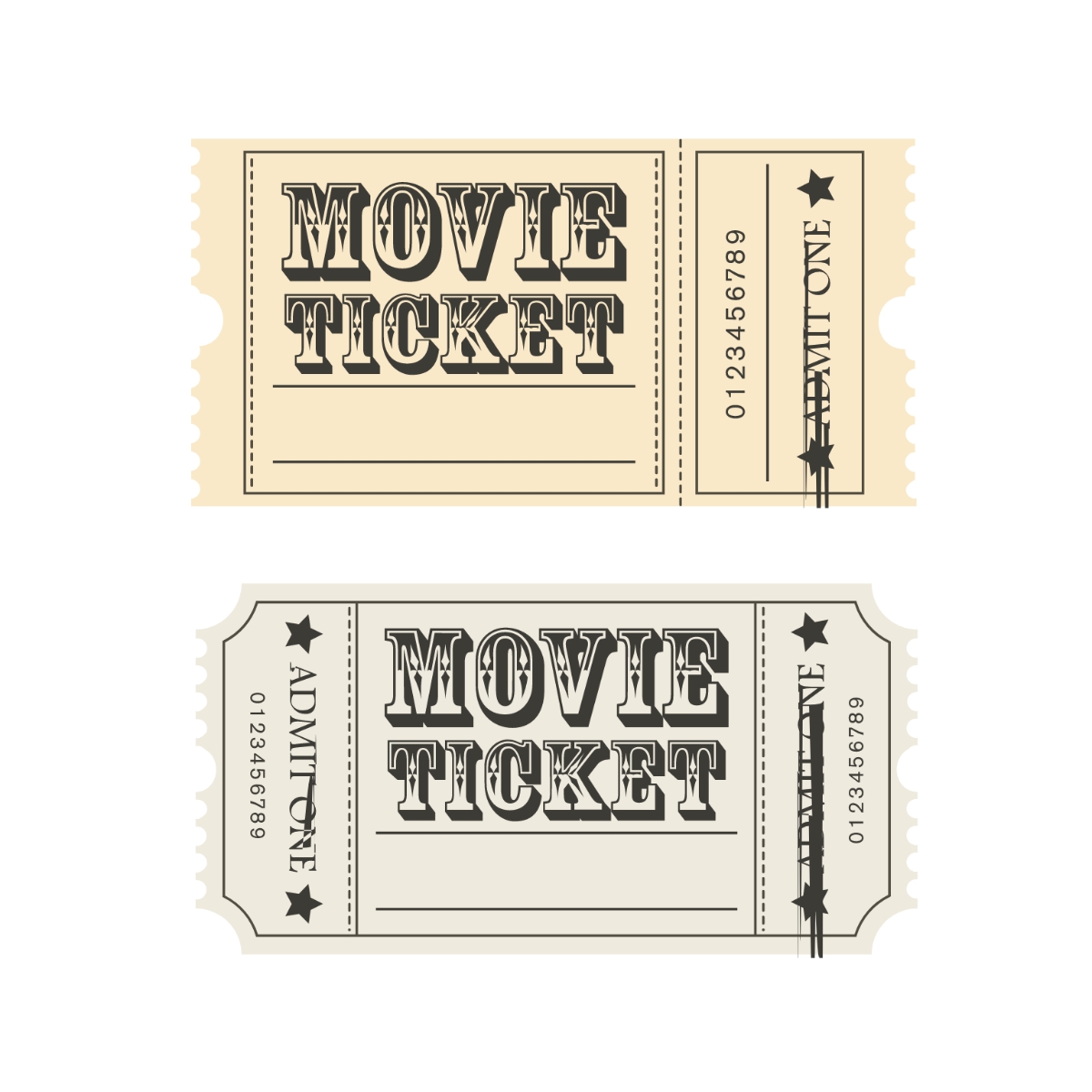 Free Vintage Movie Ticket Vector Template To Edit Online Free Vintage Movie Ticket Vector Template To Edit Online