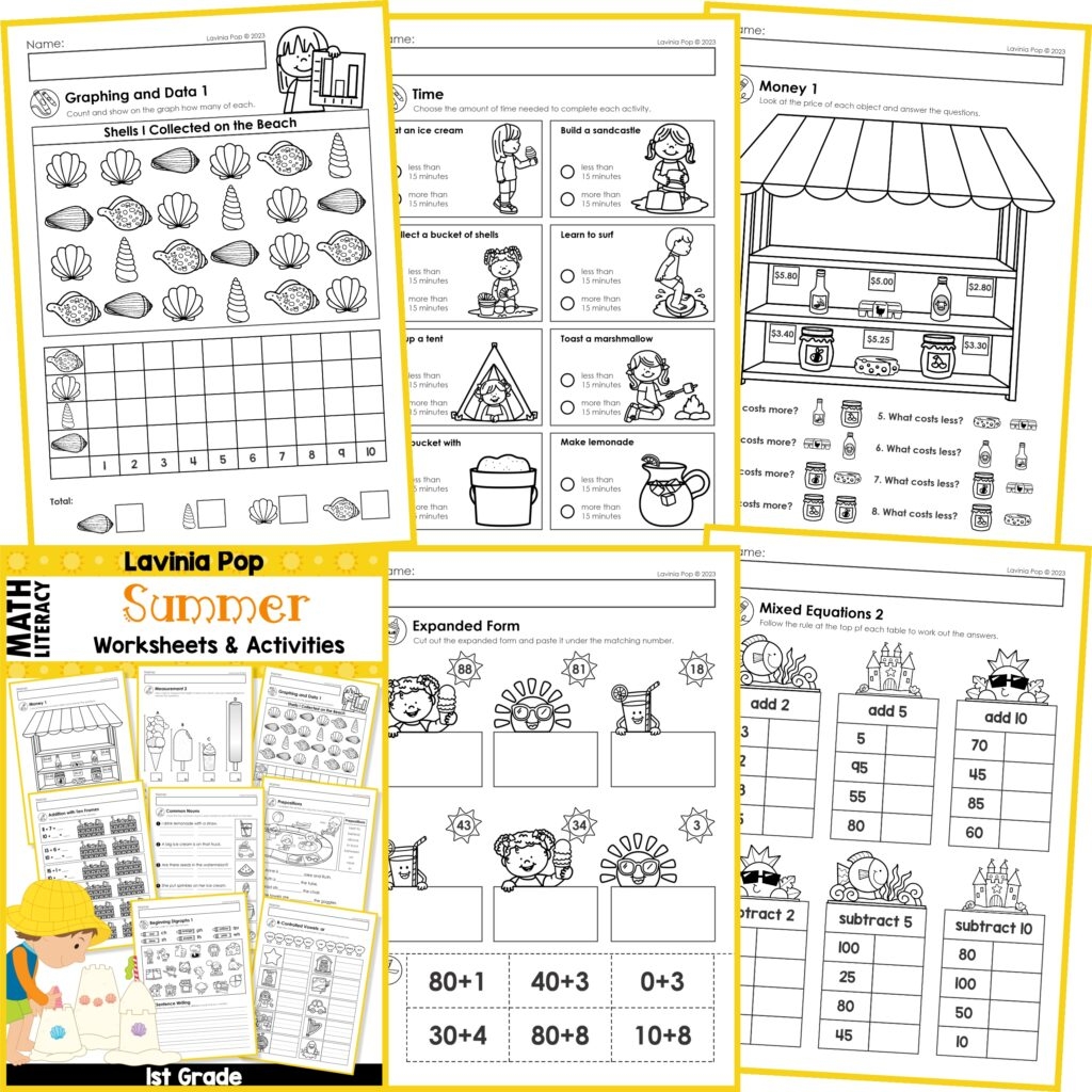 FREE Worksheets Summer 1st Grade Worksheets And Activities No Prep First Grade In My World FREE Worksheets Summer 1st Grade Worksheets And Activities No Prep First Grade In My World
