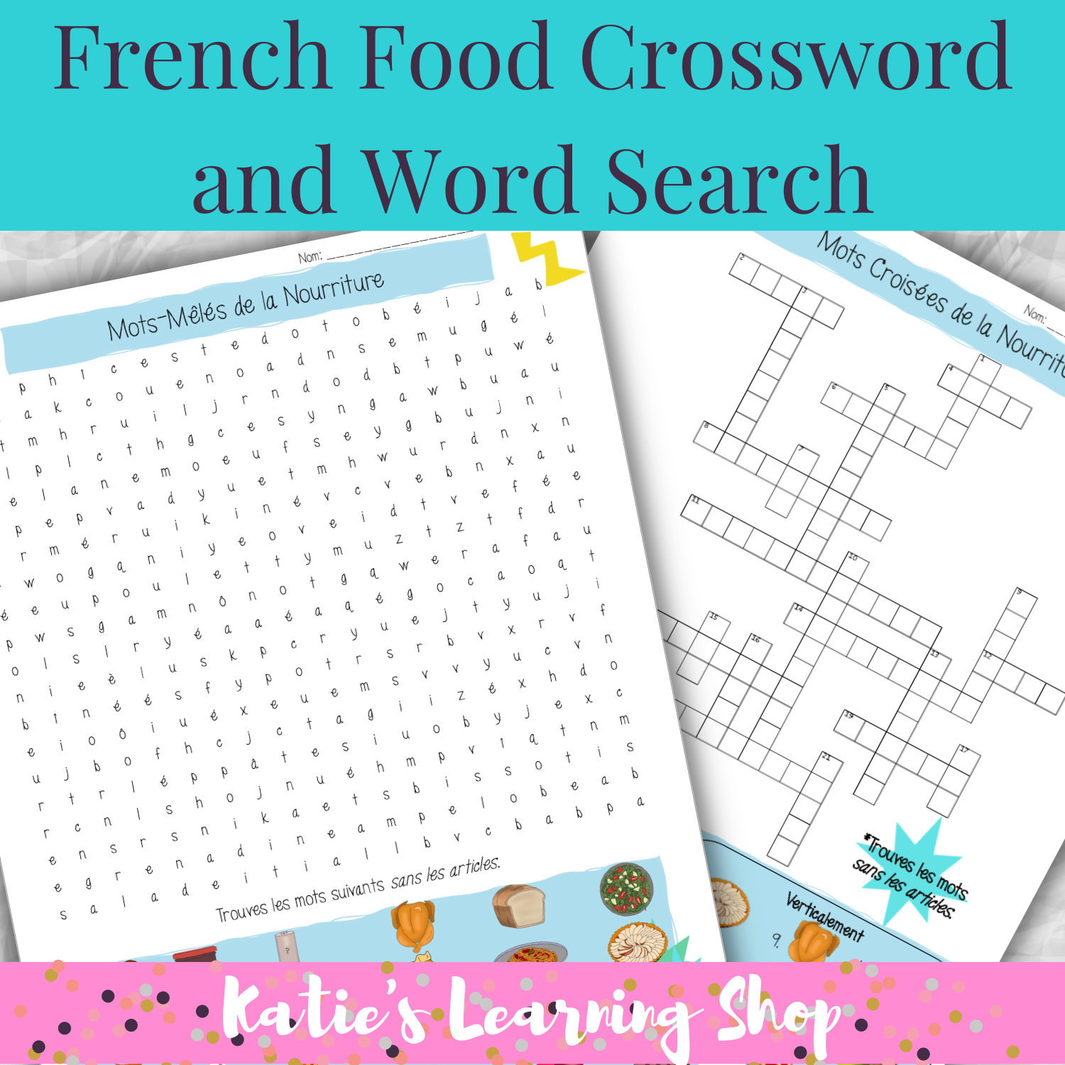 French Word Search And Crossword La Nourriture Food Made By Teachers French Word Search And Crossword La Nourriture Food Made By Teachers
