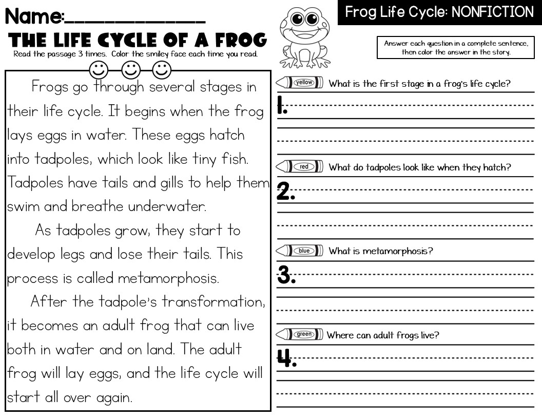 2nd grade reading worksheets