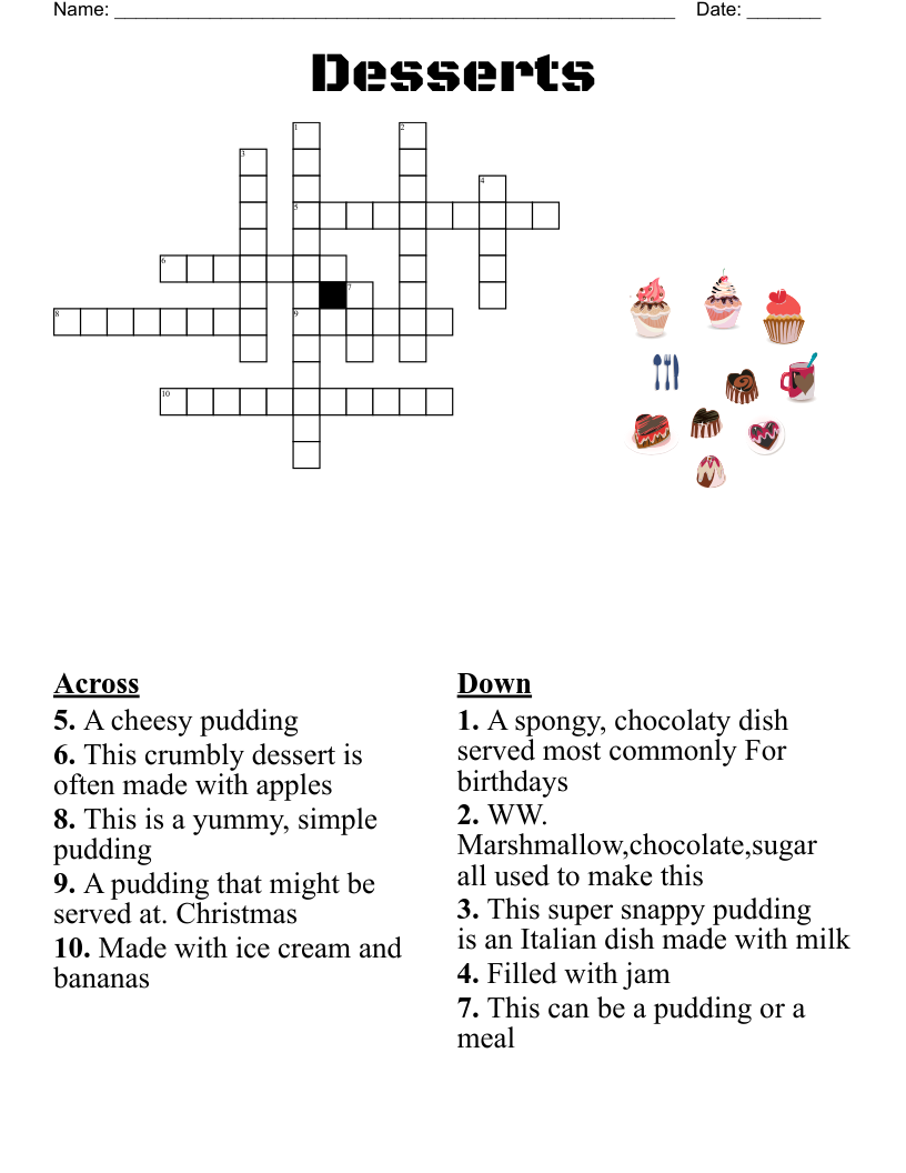 Frozen Beverages Crossword WordMint Frozen Beverages Crossword WordMint