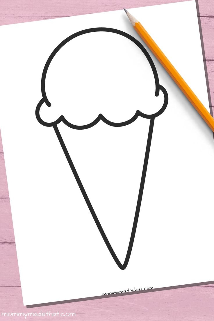 printable ice cream cone template printable ice cream cone template