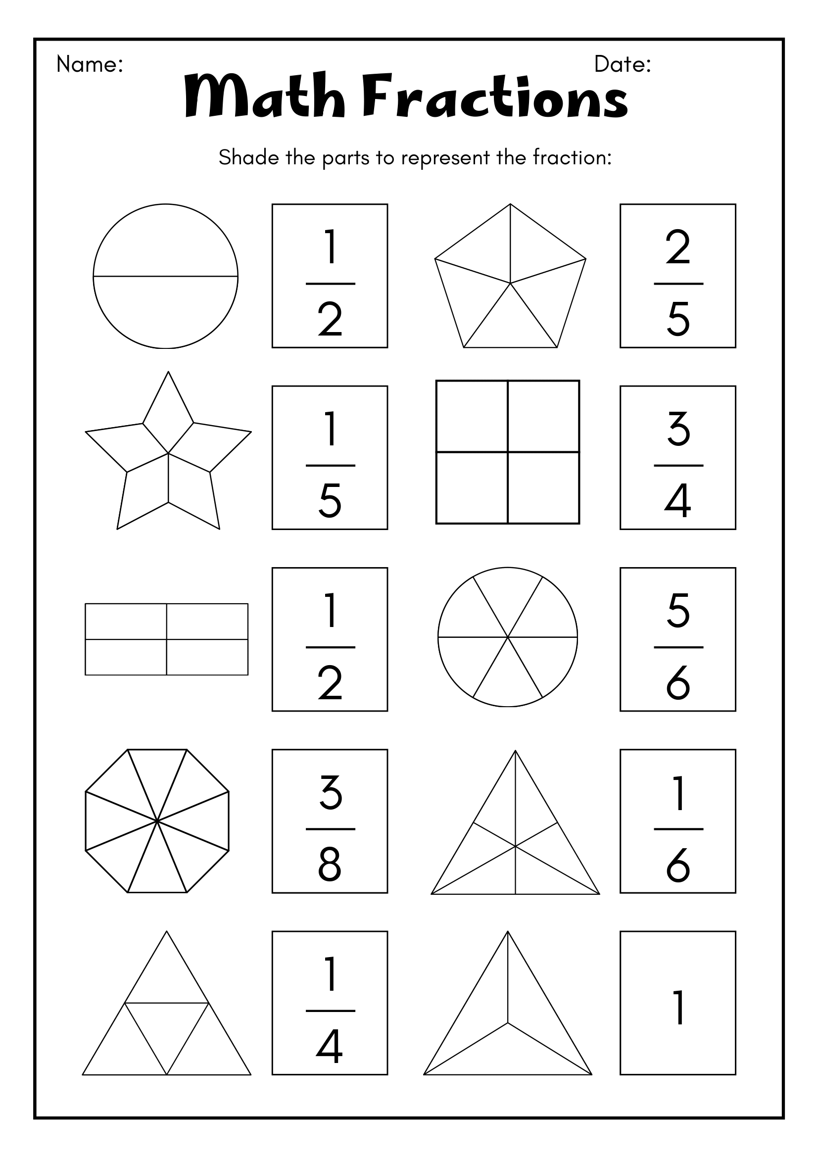 fraction worksheets for 4th graders fraction worksheets for 4th graders