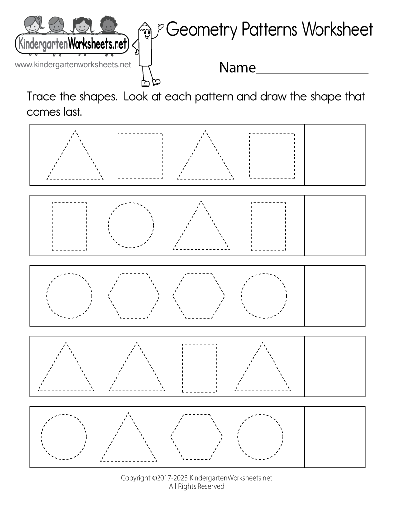 Geometry Patterns Worksheet Free Printable Digital PDF Geometry Patterns Worksheet Free Printable Digital PDF