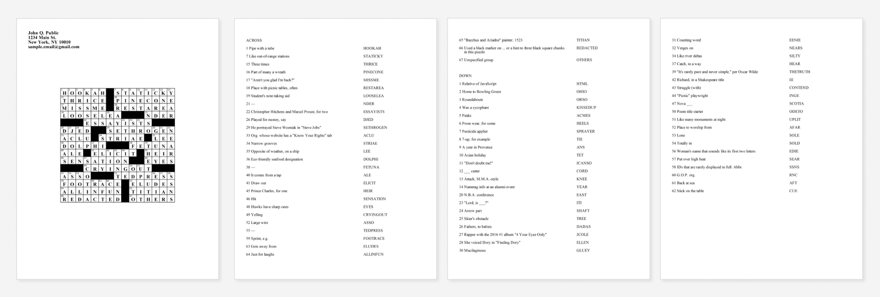 German Article Nyt Crossword Clue
