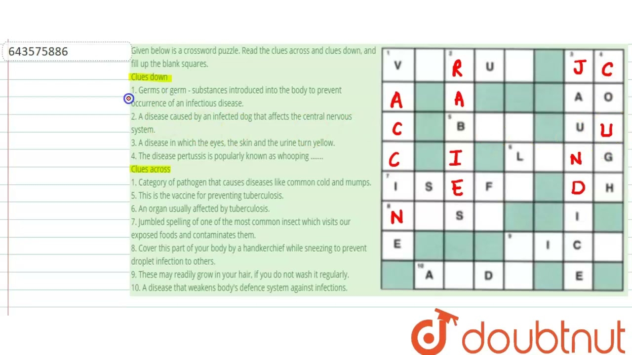 Given Below Is A Crossword Puzzle Read The Clues Across And Clues Down And Fill Up The Blank S YouTube Given Below Is A Crossword Puzzle Read The Clues Across And Clues Down And Fill Up The Blank S YouTube