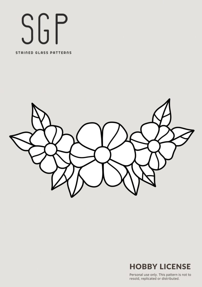 Glass Patterns Flower Boho Stained Glass Pattern Instant Download Pattern Flowers Stain Glass Pattern Pdf Etsy