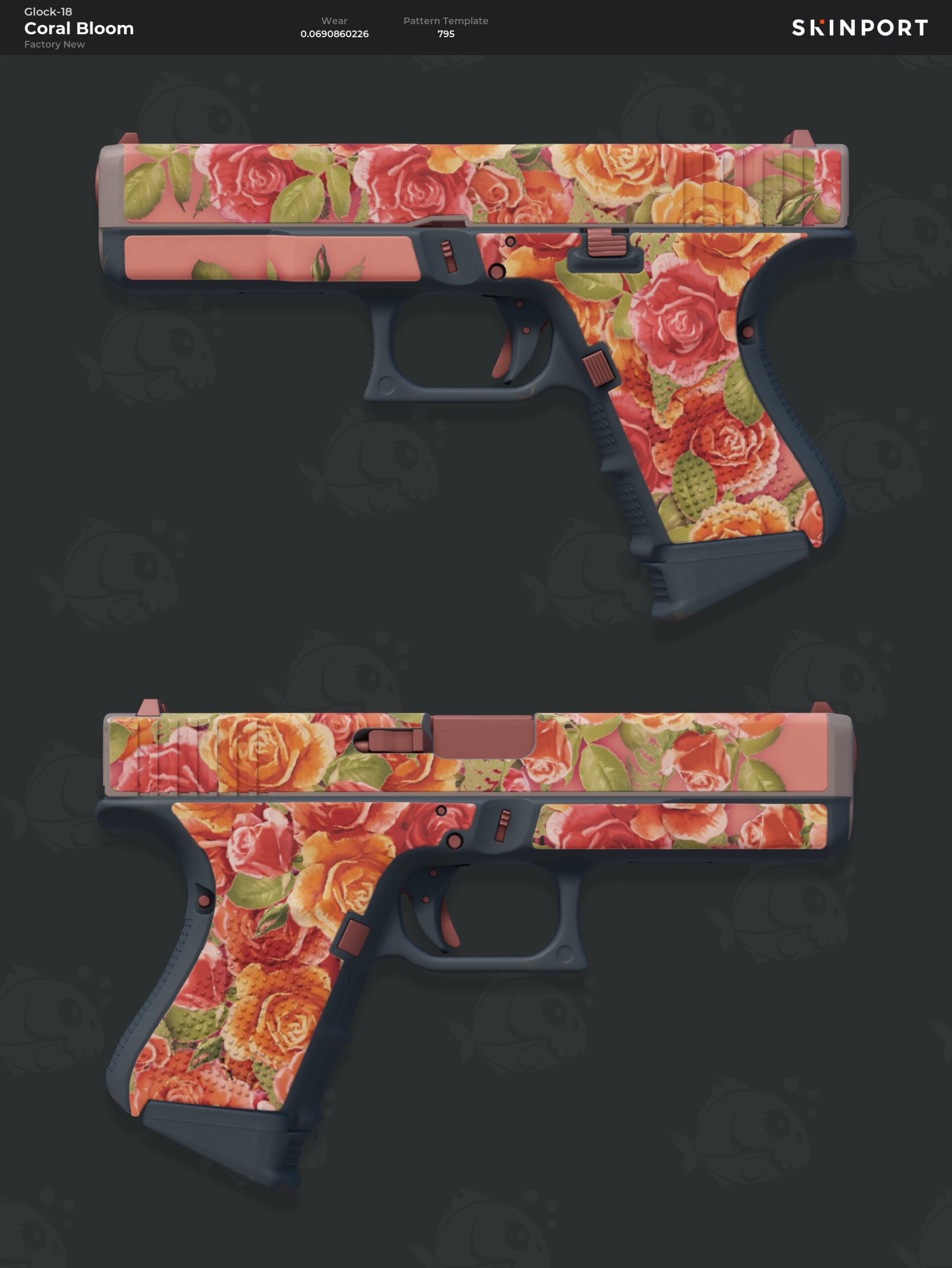 Glock 18 Coral Bloom Factory New Counter Strike 2 Skinport Glock 18 Coral Bloom Factory New Counter Strike 2 Skinport