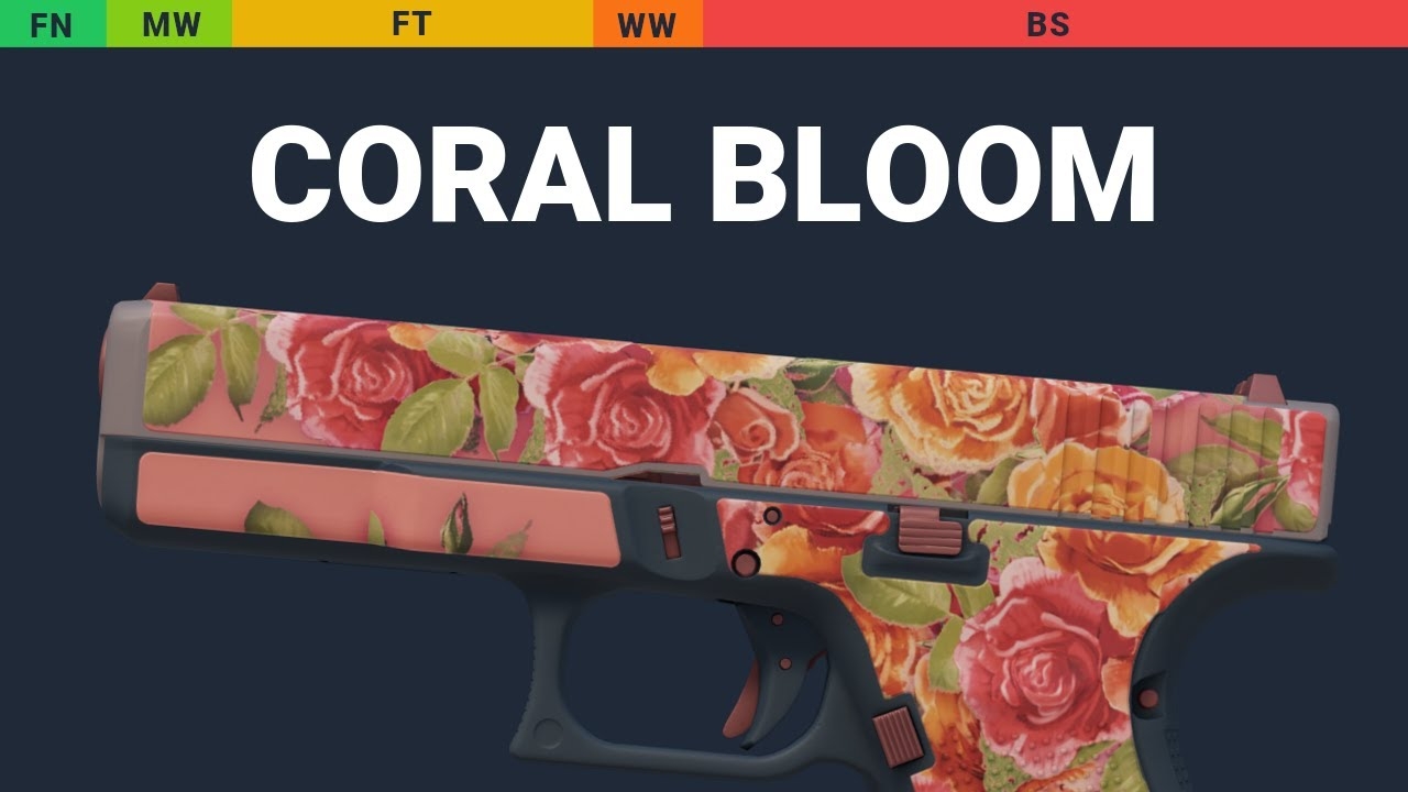 Glock 18 Coral Bloom Skin Float And Wear Preview YouTube Glock 18 Coral Bloom Skin Float And Wear Preview YouTube