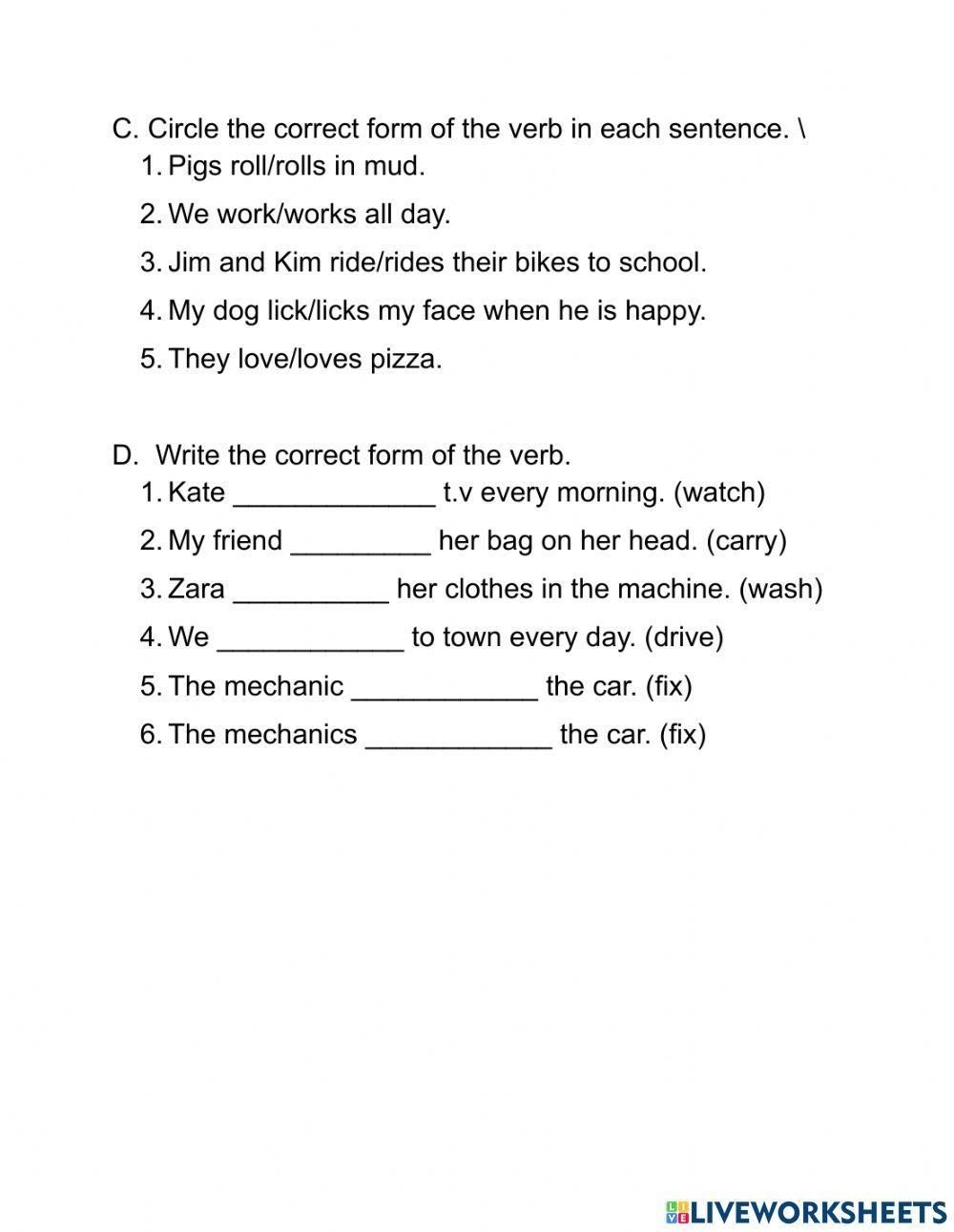 Grade 4 Grammar Worksheet Live Worksheets Worksheets Library
