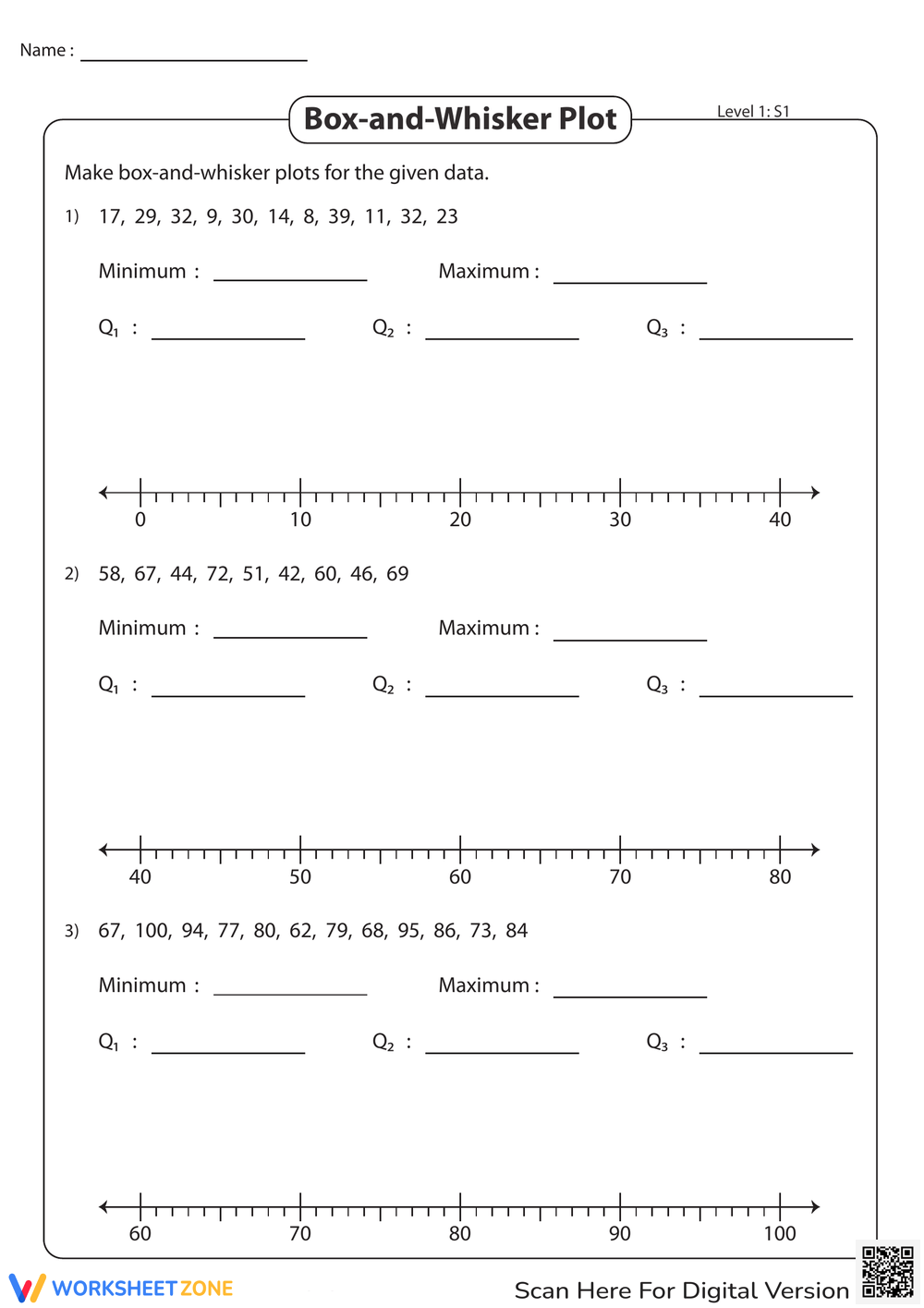 Grade 6 Box Plots Worksheets Printable Grade 6 Box Plots Worksheets Printable