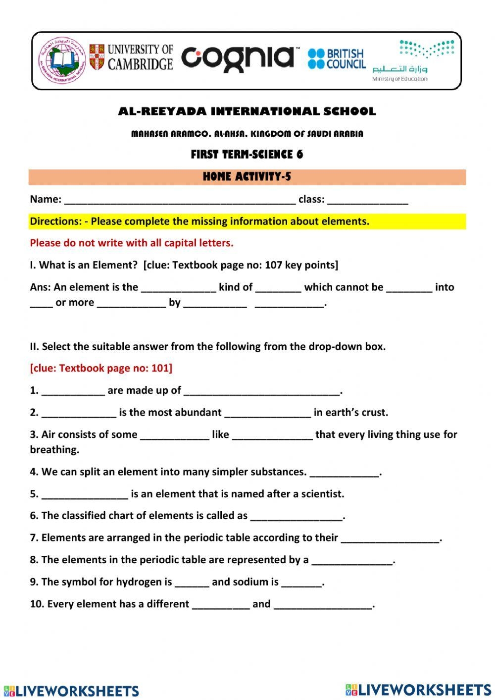 Grade 6 Science Interactive Worksheet Live Worksheets Worksheets Library Grade 6 Science Interactive Worksheet Live Worksheets Worksheets Library