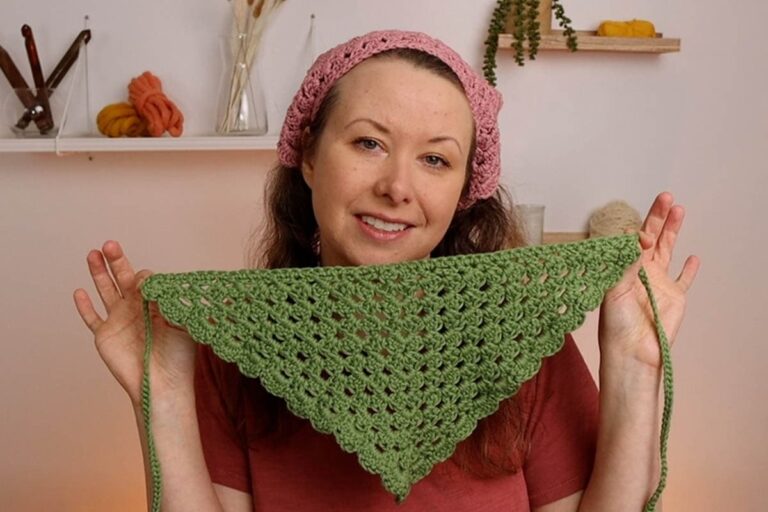 Granny Crochet Bandana Easy Free Pattern Tutorial UPDATED Marching North