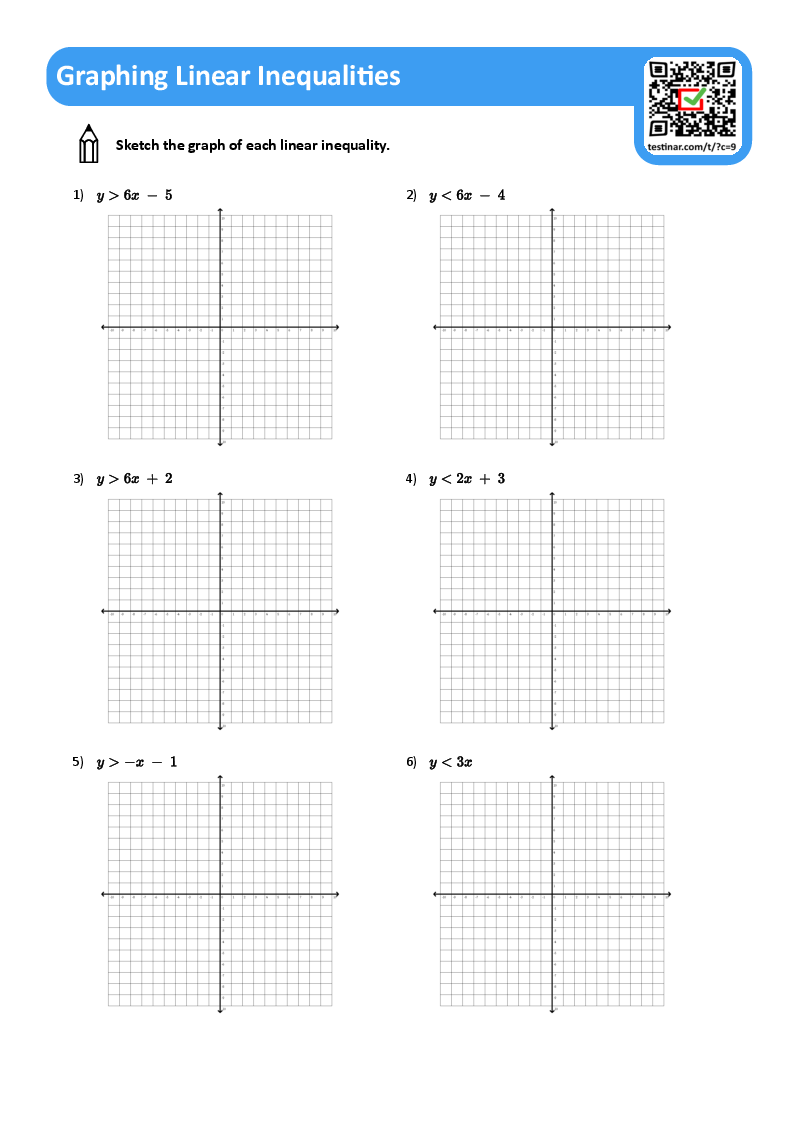 Graphing Linear Inequalities Worksheets Graphing Linear Inequalities Worksheets