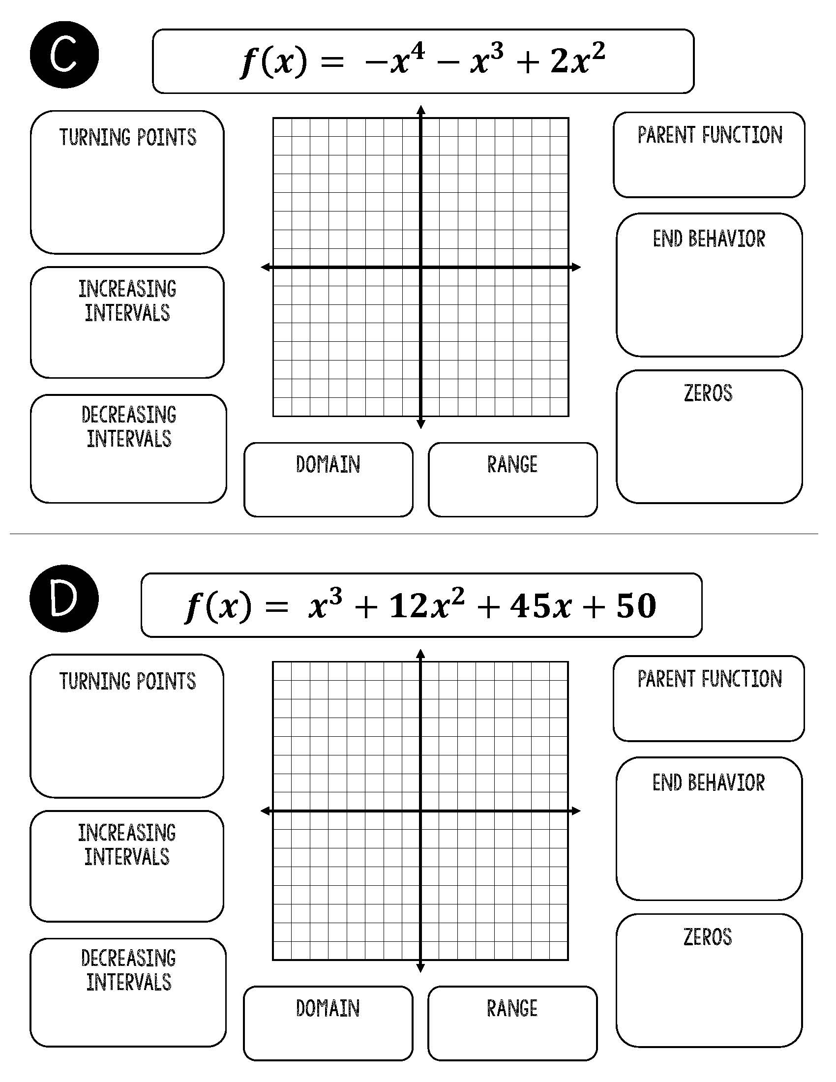 Graphing Polynomial Functions Flip Book All Things Algebra Graphing Polynomial Functions Flip Book All Things Algebra
