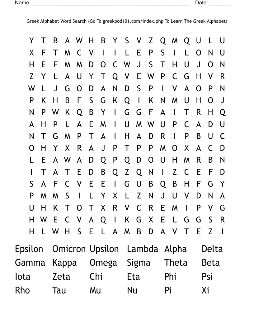 Greek Alphabet Word Search Go To Greekpod101 index php To Learn The Greek Alphabet WordMint Greek Alphabet Word Search Go To Greekpod101 index php To Learn The Greek Alphabet WordMint