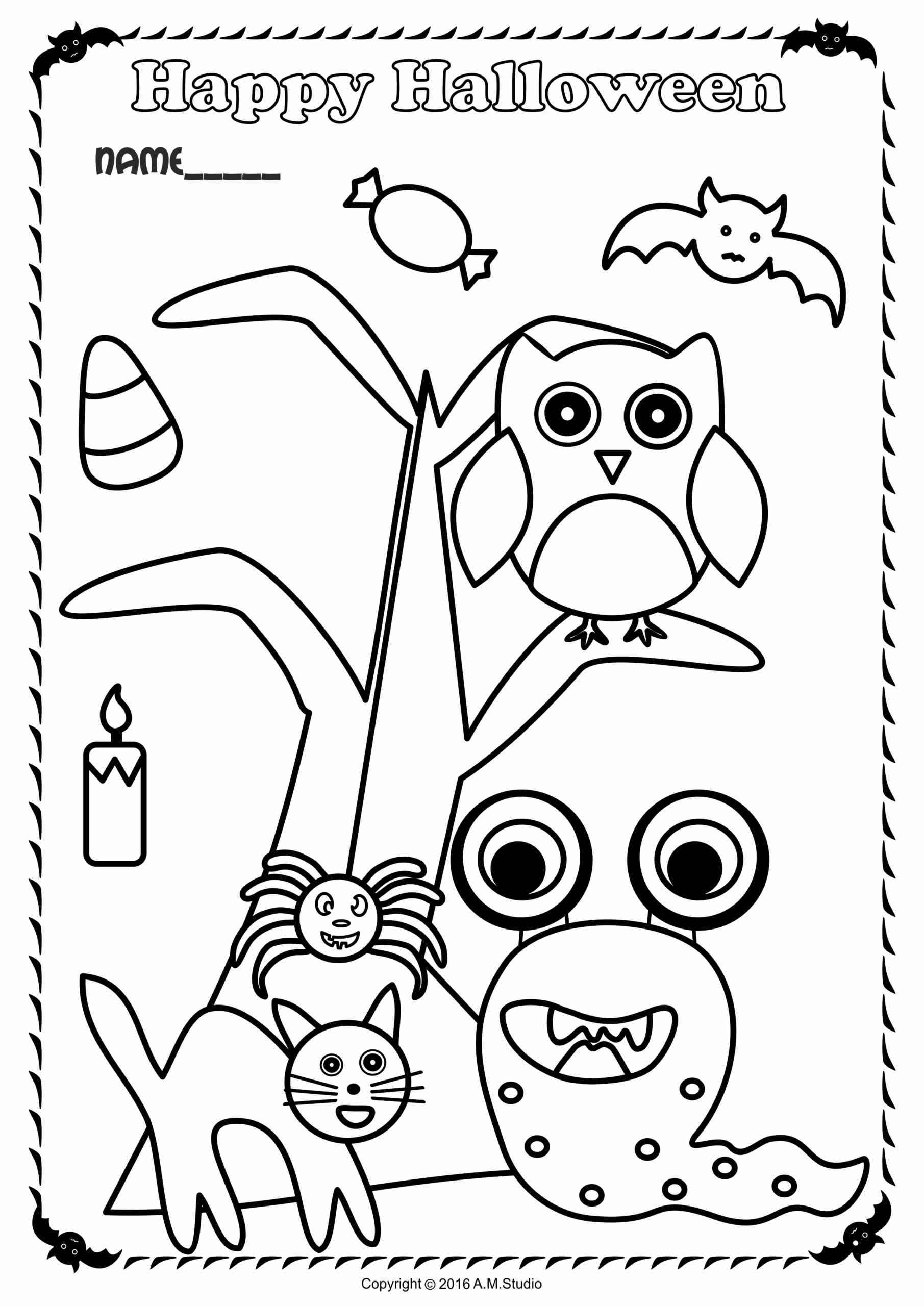 Halloween Coloring Pages For Kids Printable Halloween Coloring Pages For Kids Printable