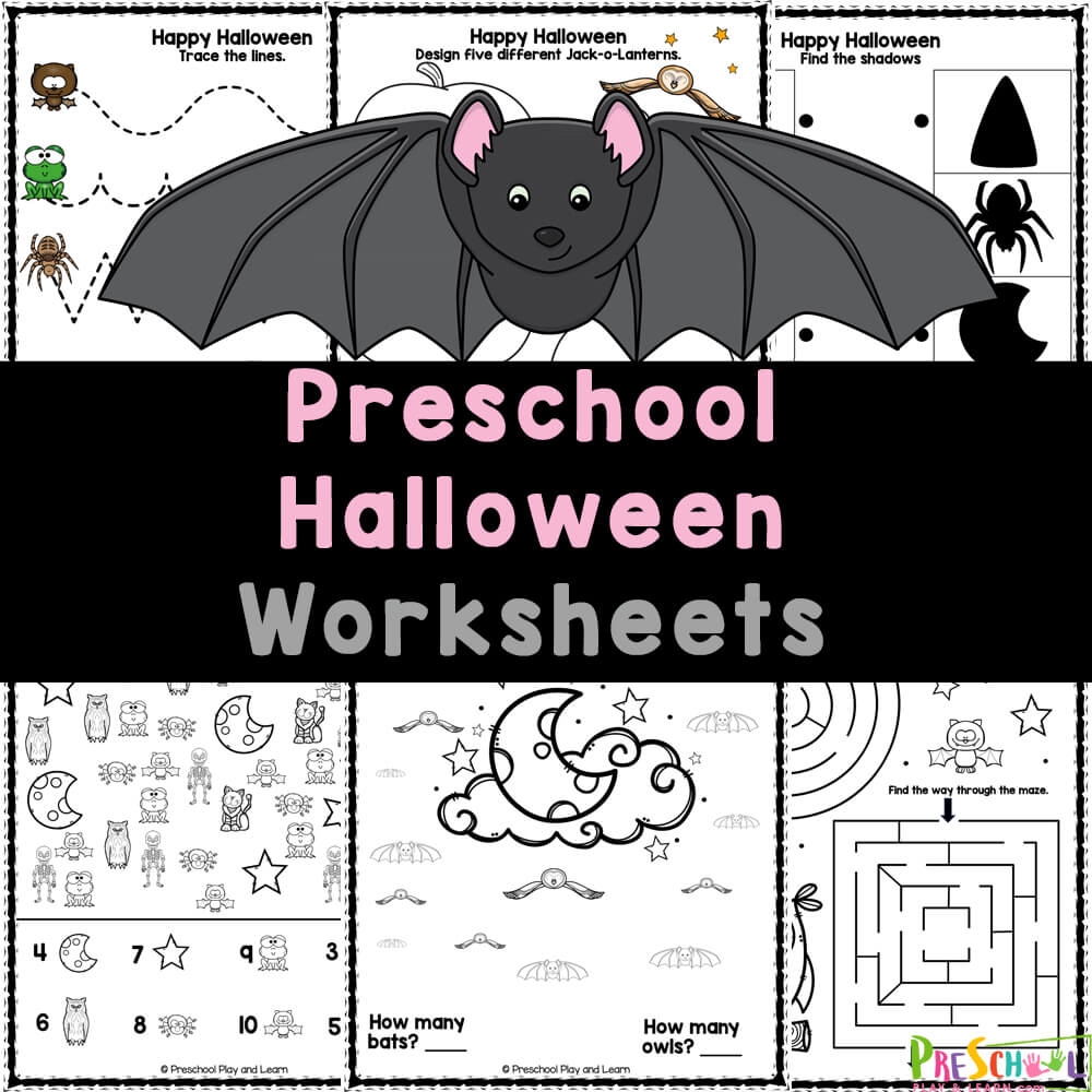 Halloween Worksheets For Preschoolers Halloween Worksheets For Preschoolers